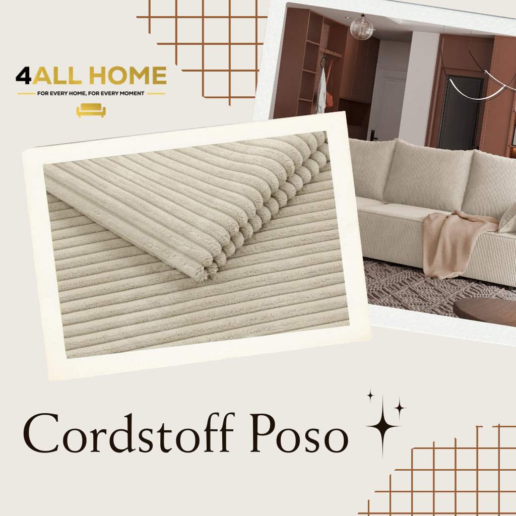 Poso Cordstoff für Ecksofas und Polstermöbel von Lech Fabrics