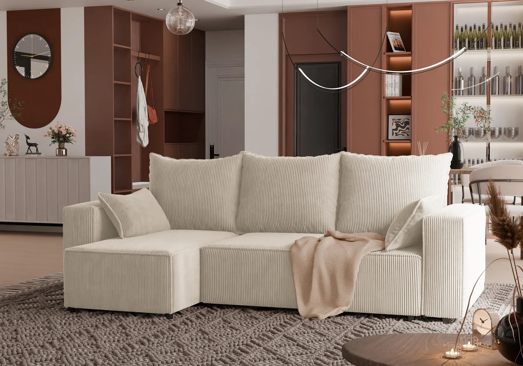 Ecksofas mit Schlaffunktion
