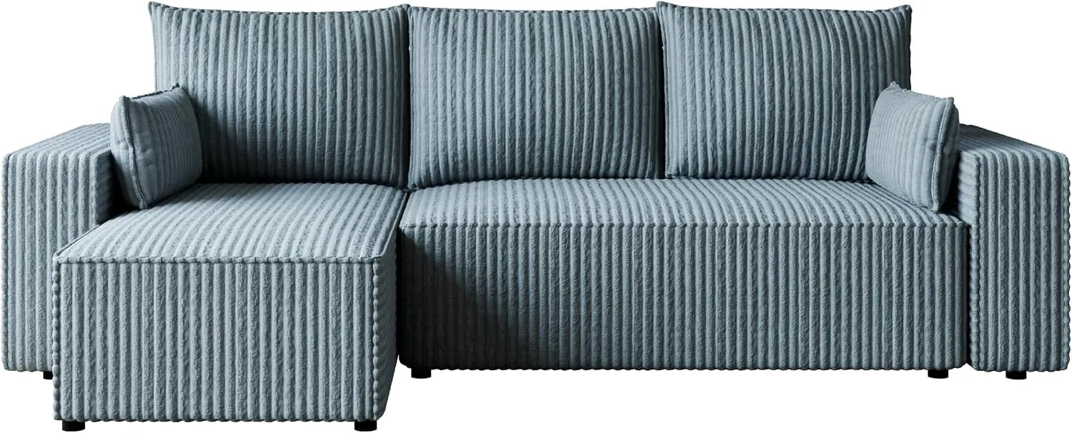 Ecksofa mit Schlaffunktion – Tobi Cordstoff Ambience, L-Form