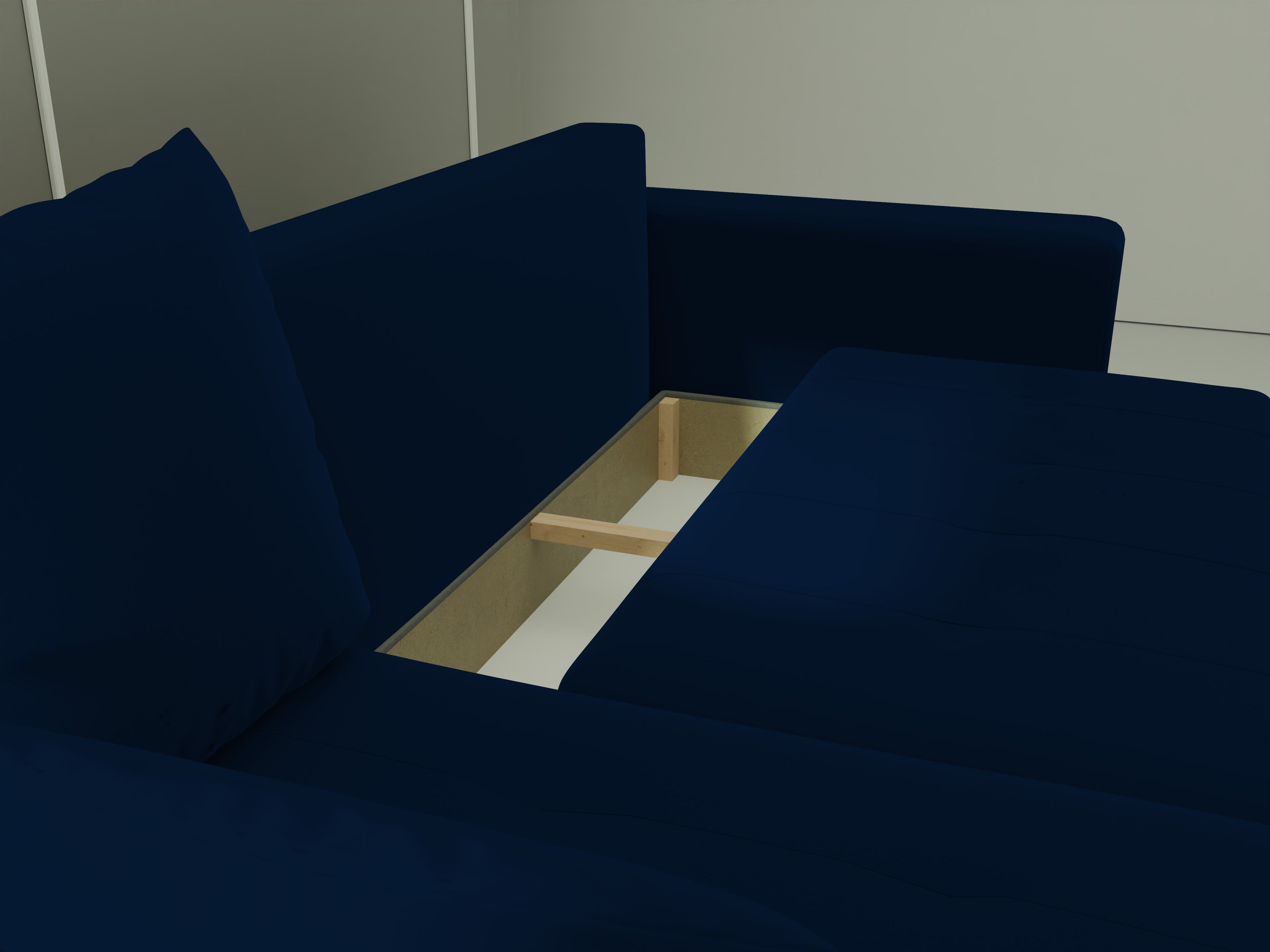 Ecksofa mit Schlaffunktion Tico Velour Royal Velvet