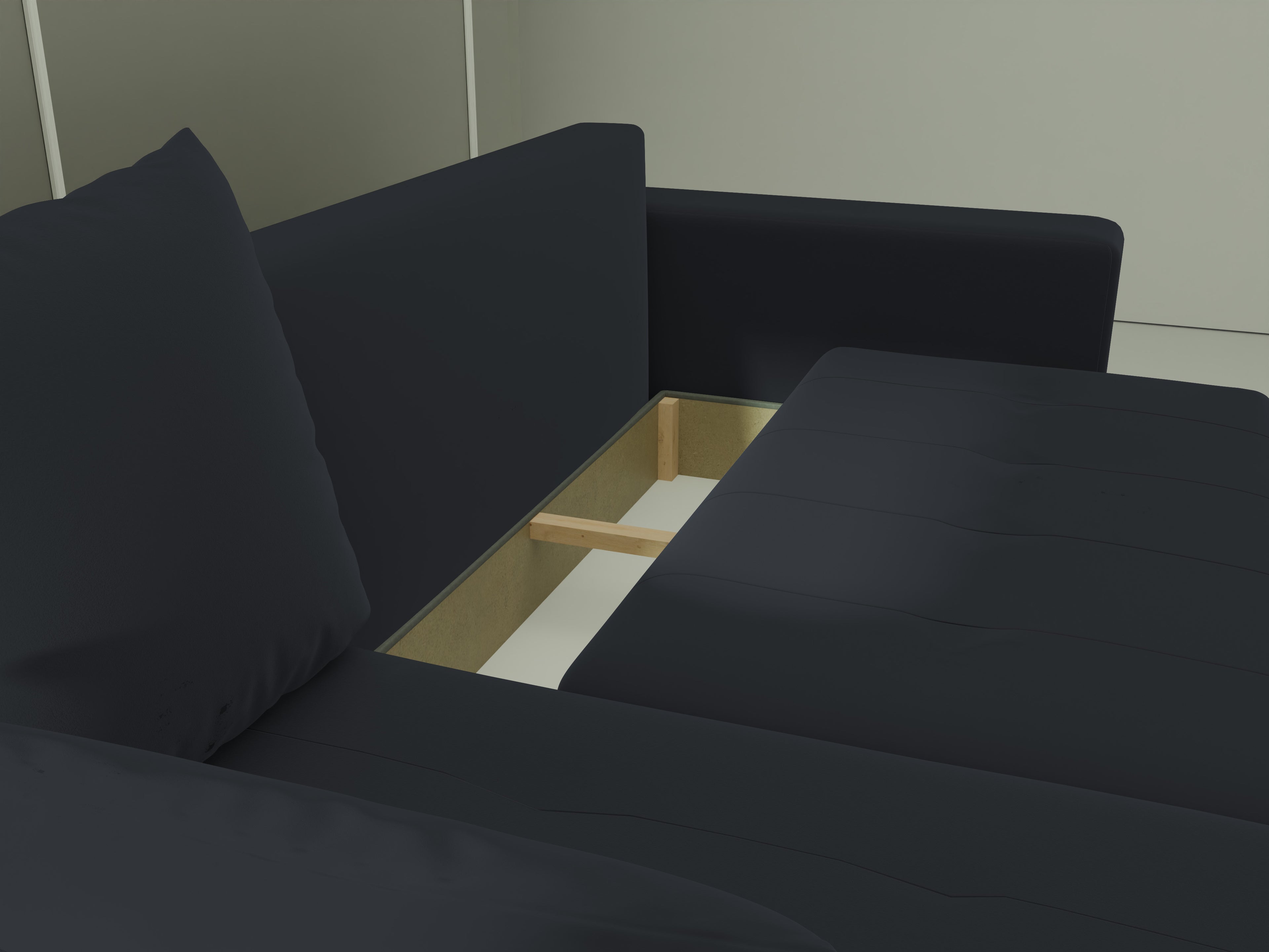 Ecksofa mit Schlaffunktion Tico Velour Royal Velvet