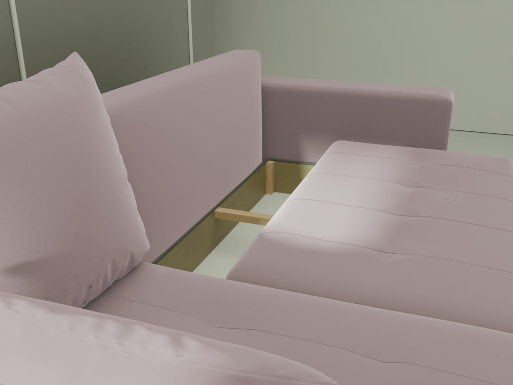 Ecksofa mit Schlaffunktion Tico Velour Royal Velvet