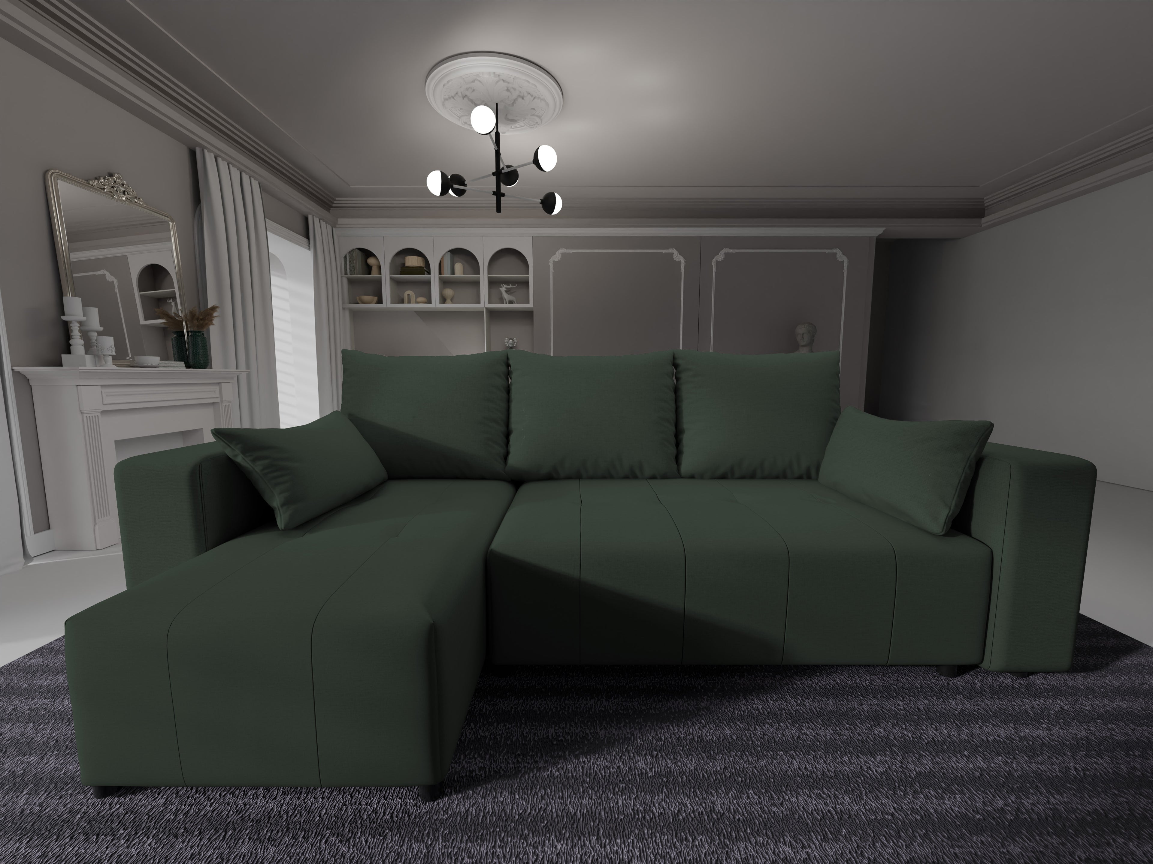 Ecksofa mit Schlaffunktion Tico Webstoff Neve