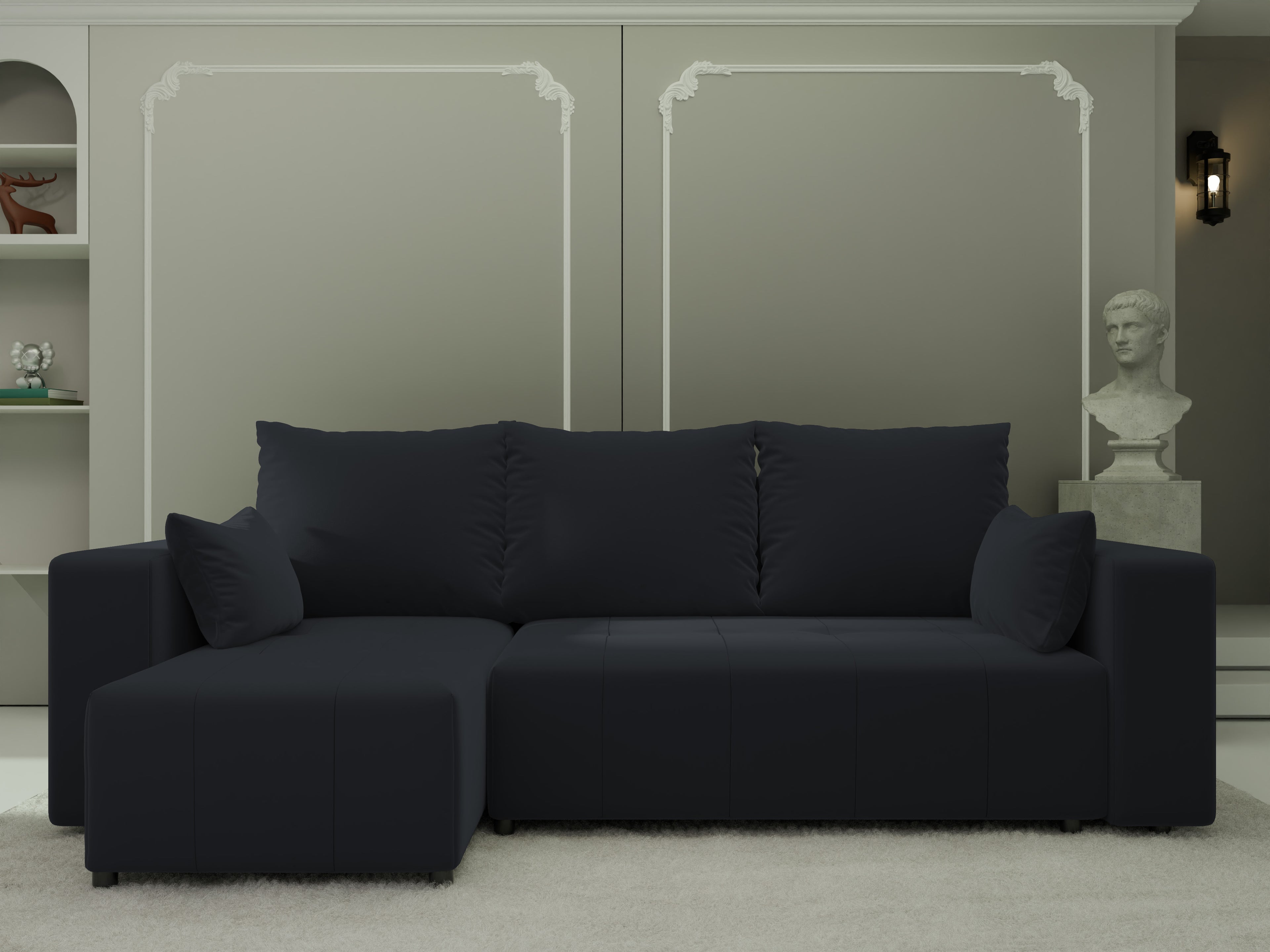 Ecksofa mit Schlaffunktion Tico Velour Royal Velvet