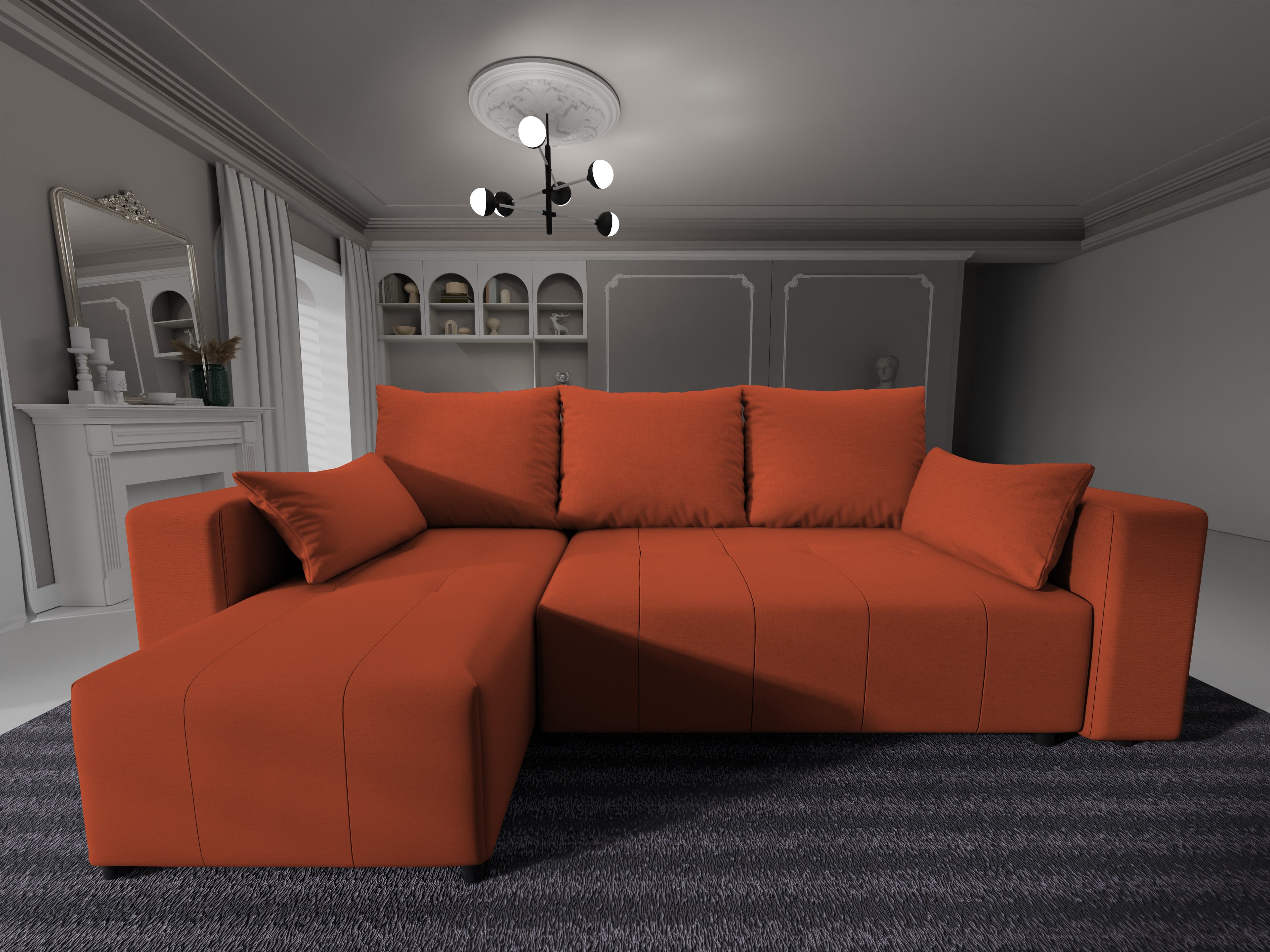 Ecksofa mit Schlaffunktion Tico Webstoff Neve