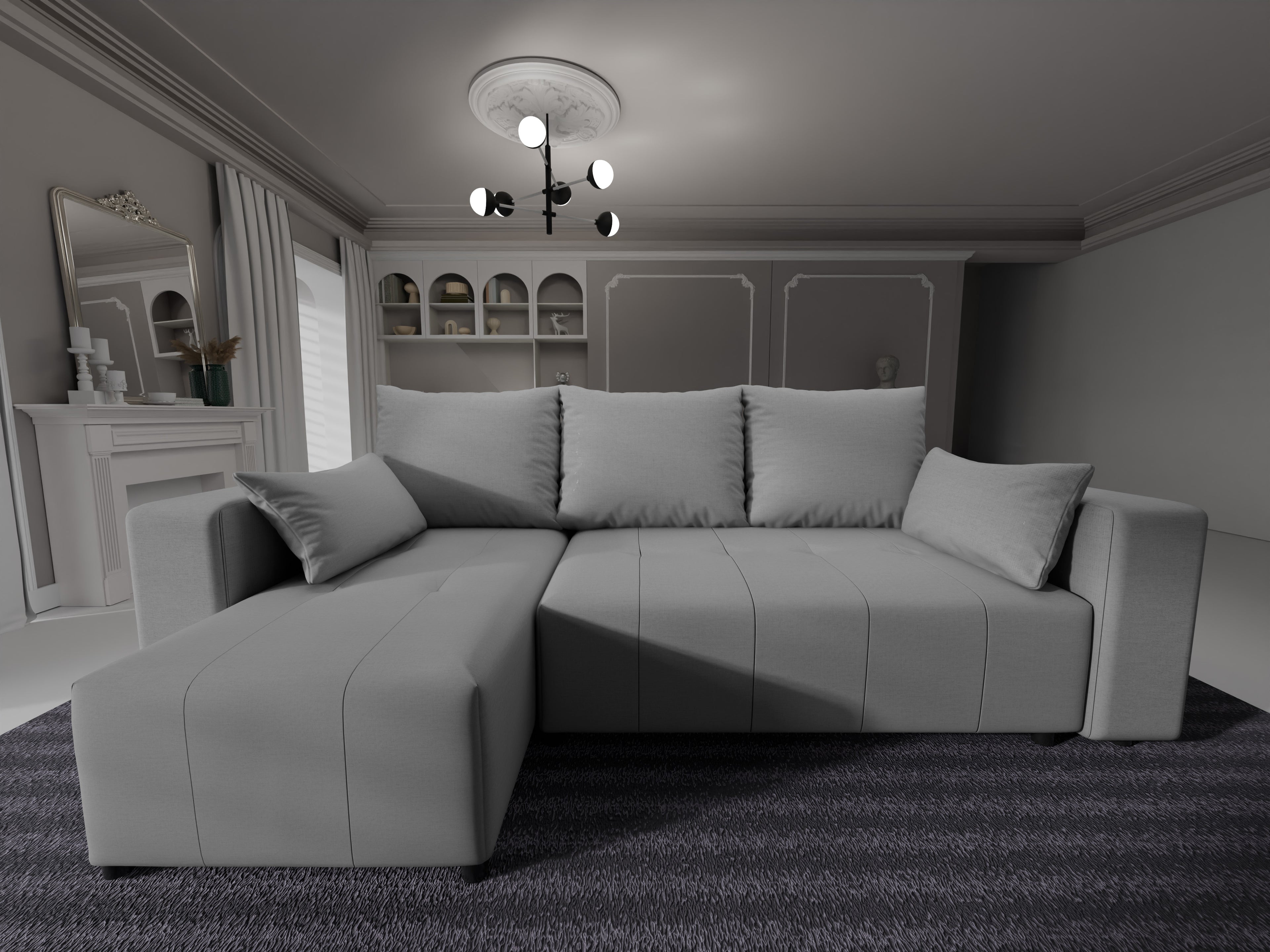 Ecksofa mit Schlaffunktion Tico Webstoff Neve