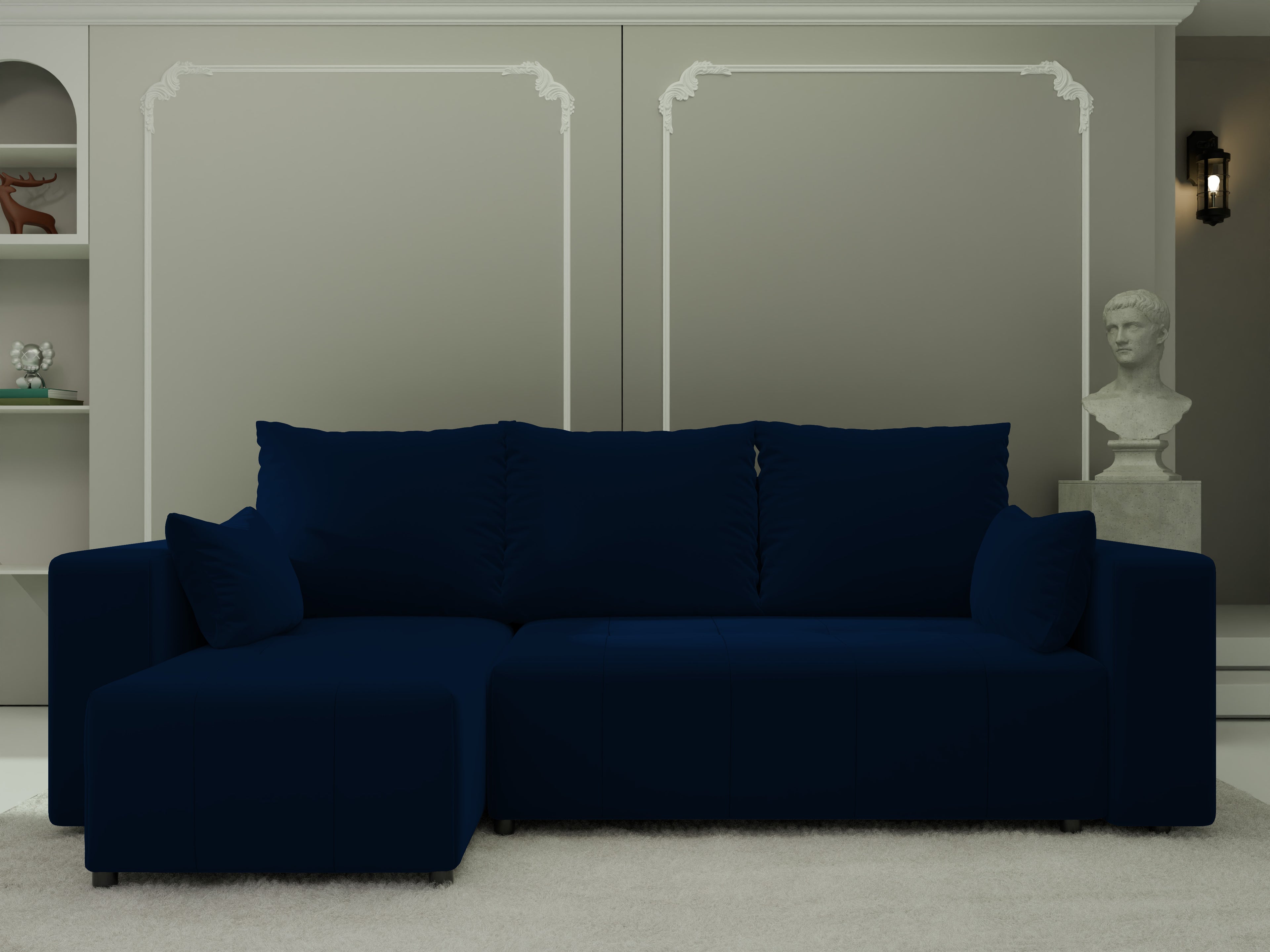 Ecksofa mit Schlaffunktion Tico Velour Royal Velvet