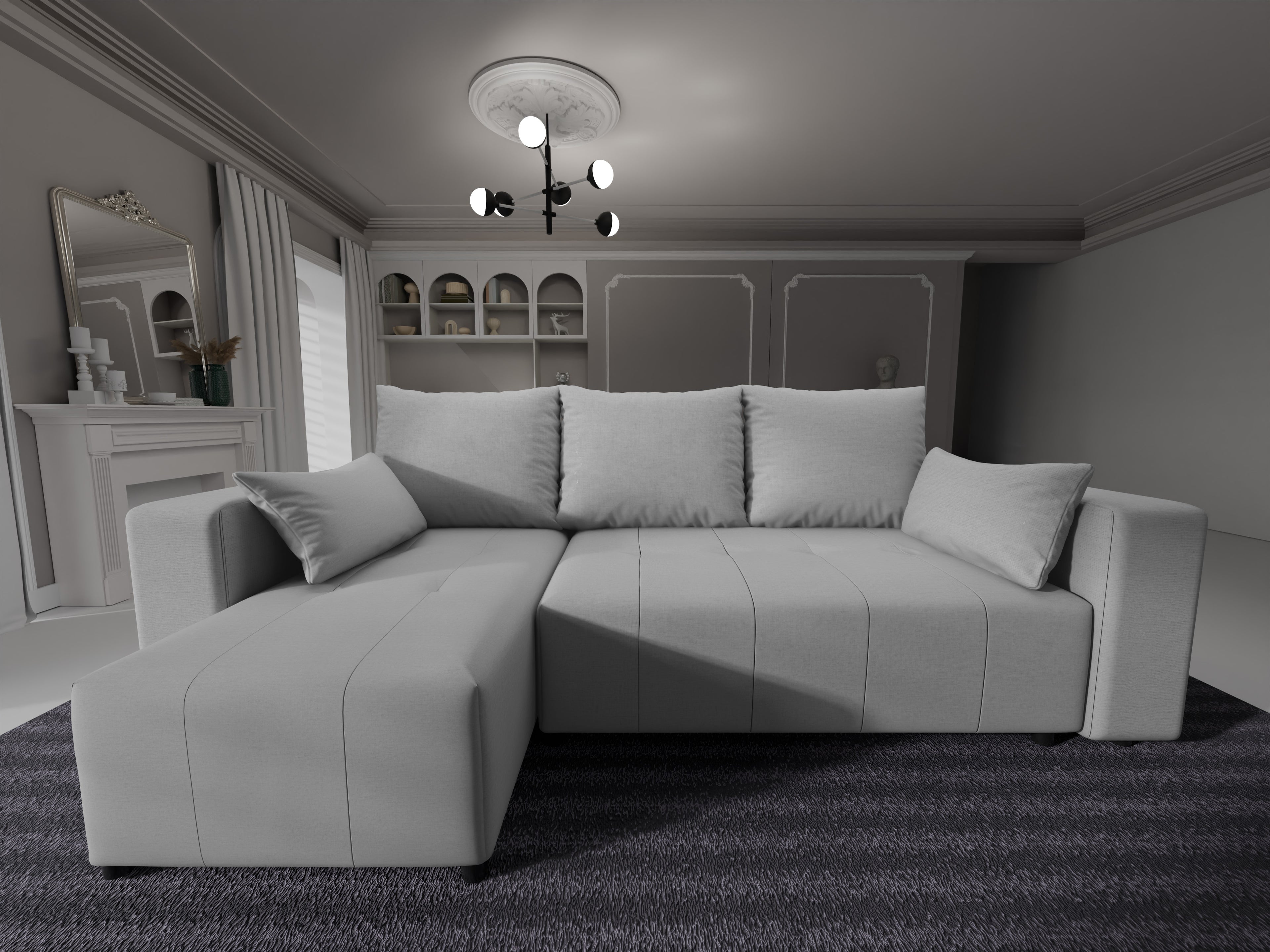 Ecksofa mit Schlaffunktion Tico Webstoff Neve