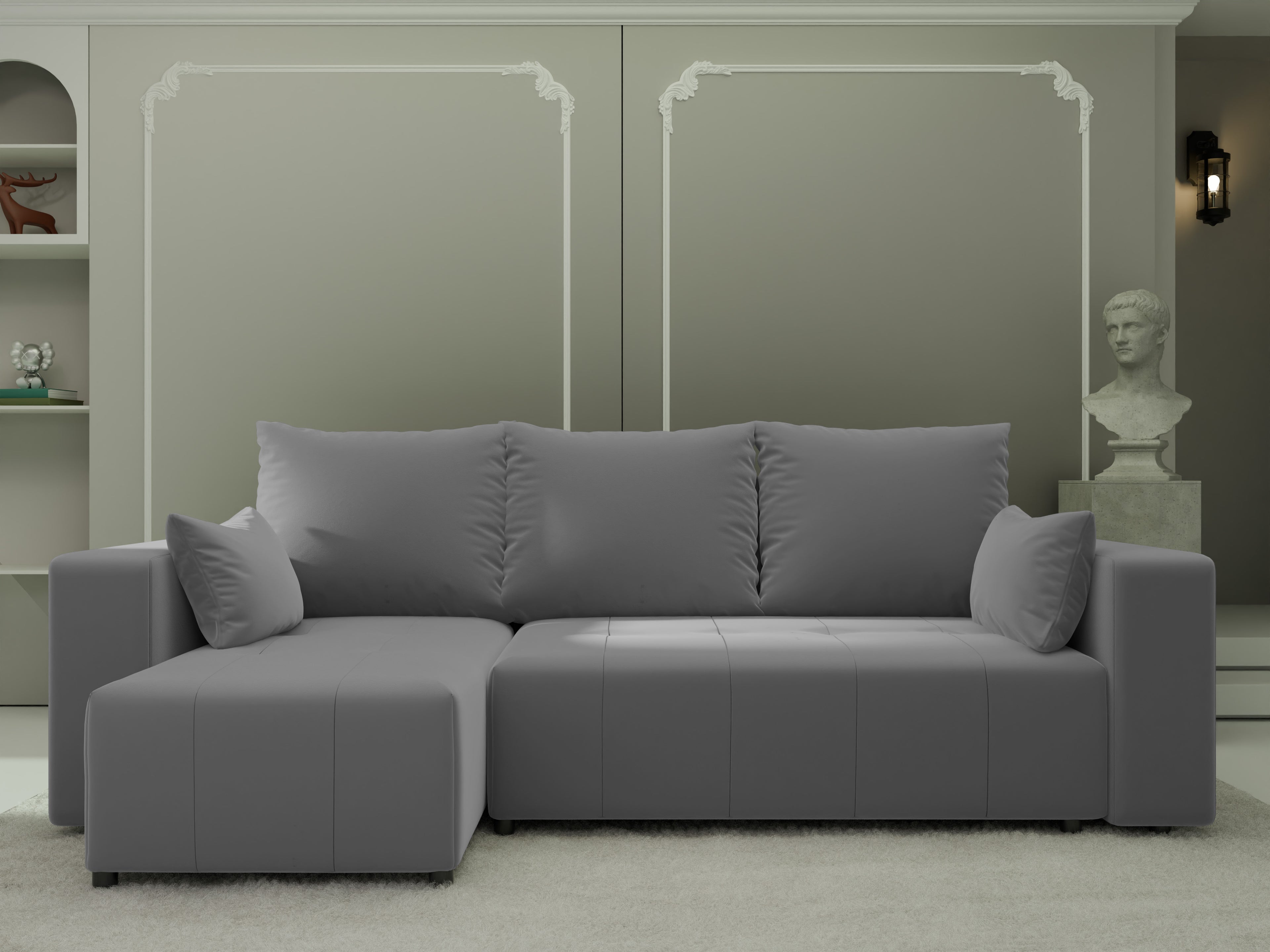 Ecksofa mit Schlaffunktion Tico Velour Royal Velvet