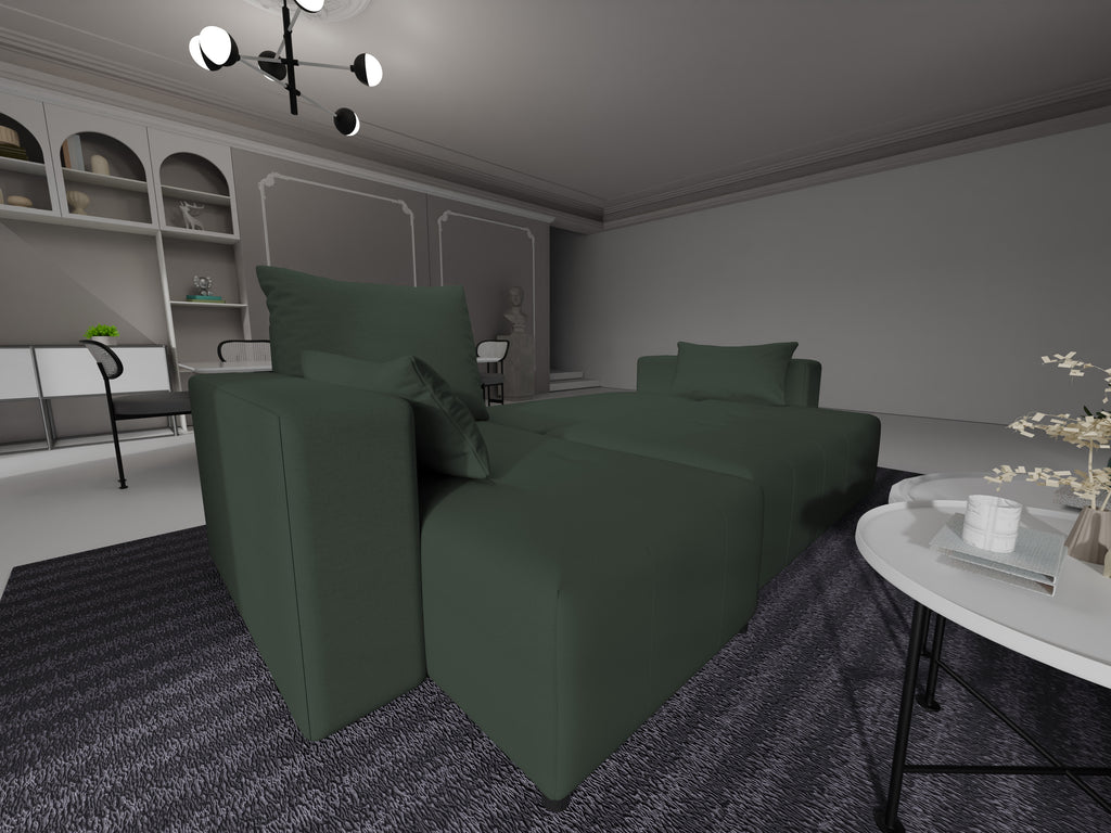 Ecksofa mit Schlaffunktion Tico Webstoff Neve