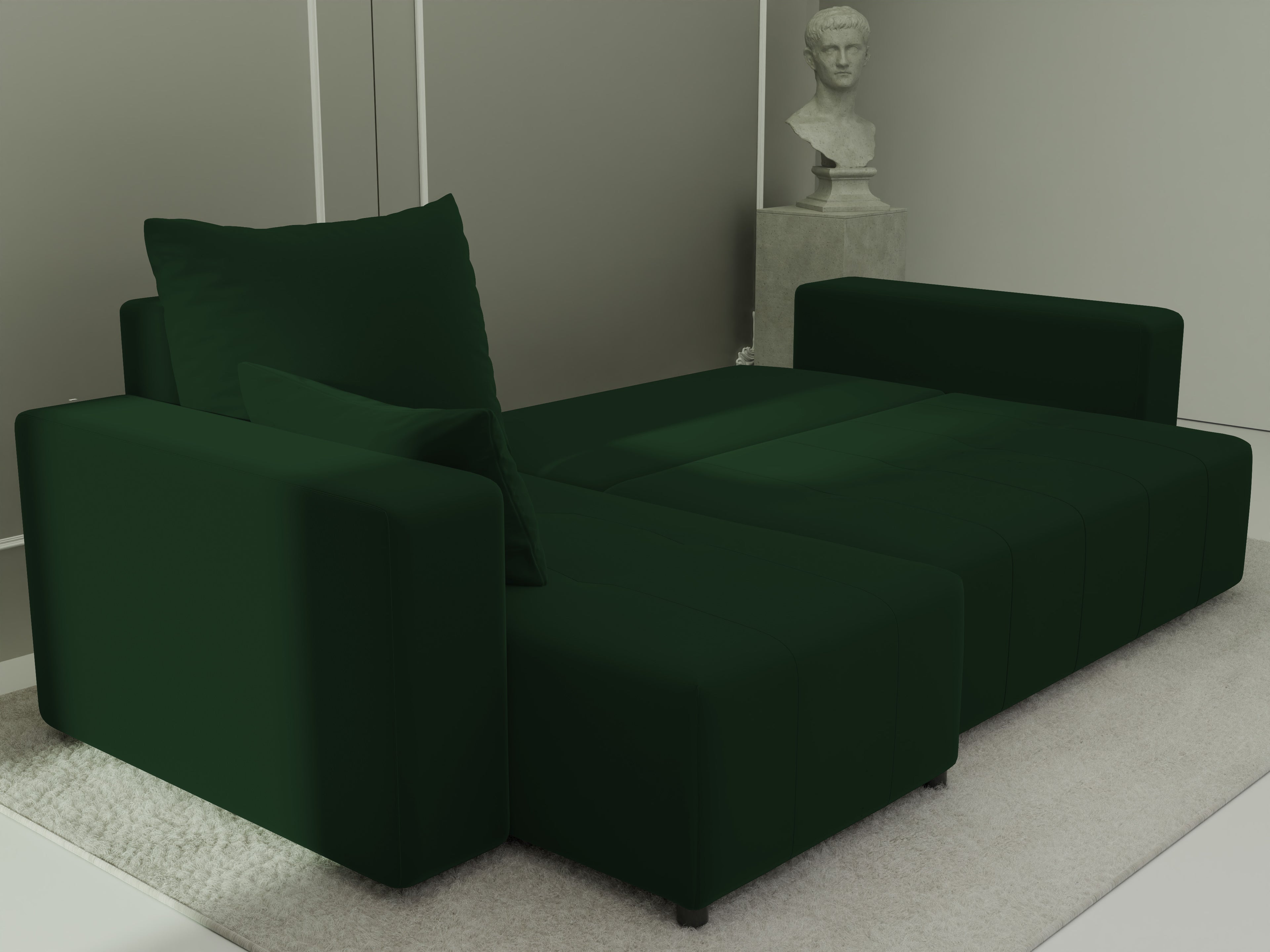Ecksofa mit Schlaffunktion Tico Velour Royal Velvet