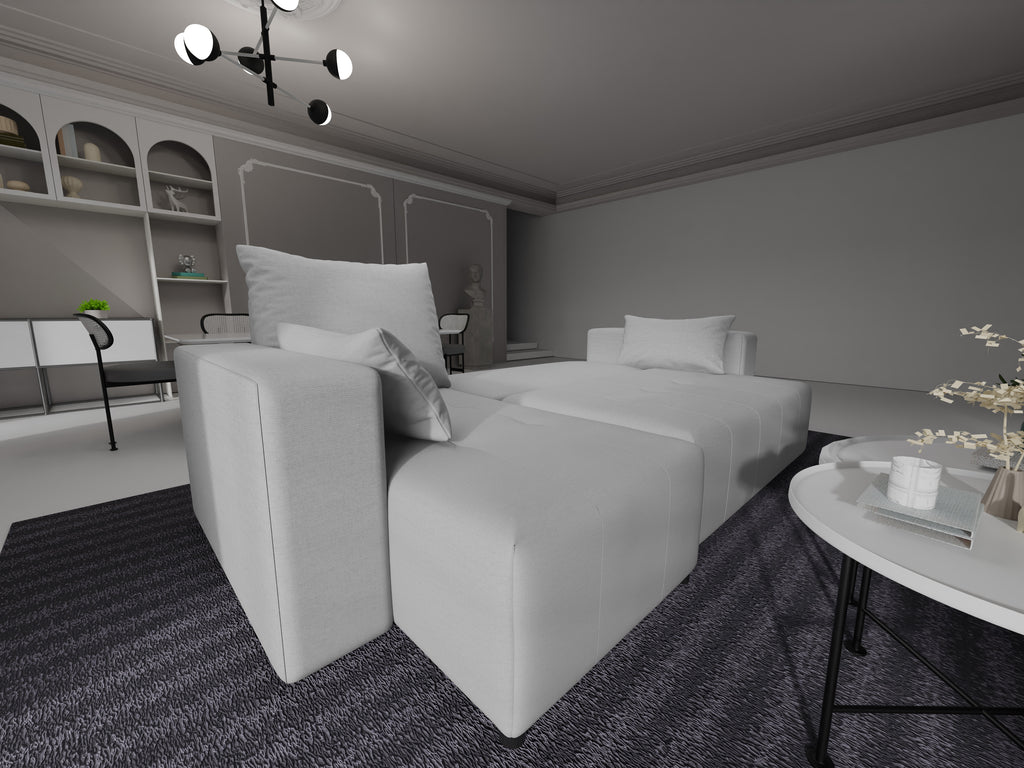 Ecksofa mit Schlaffunktion Tico Webstoff Neve