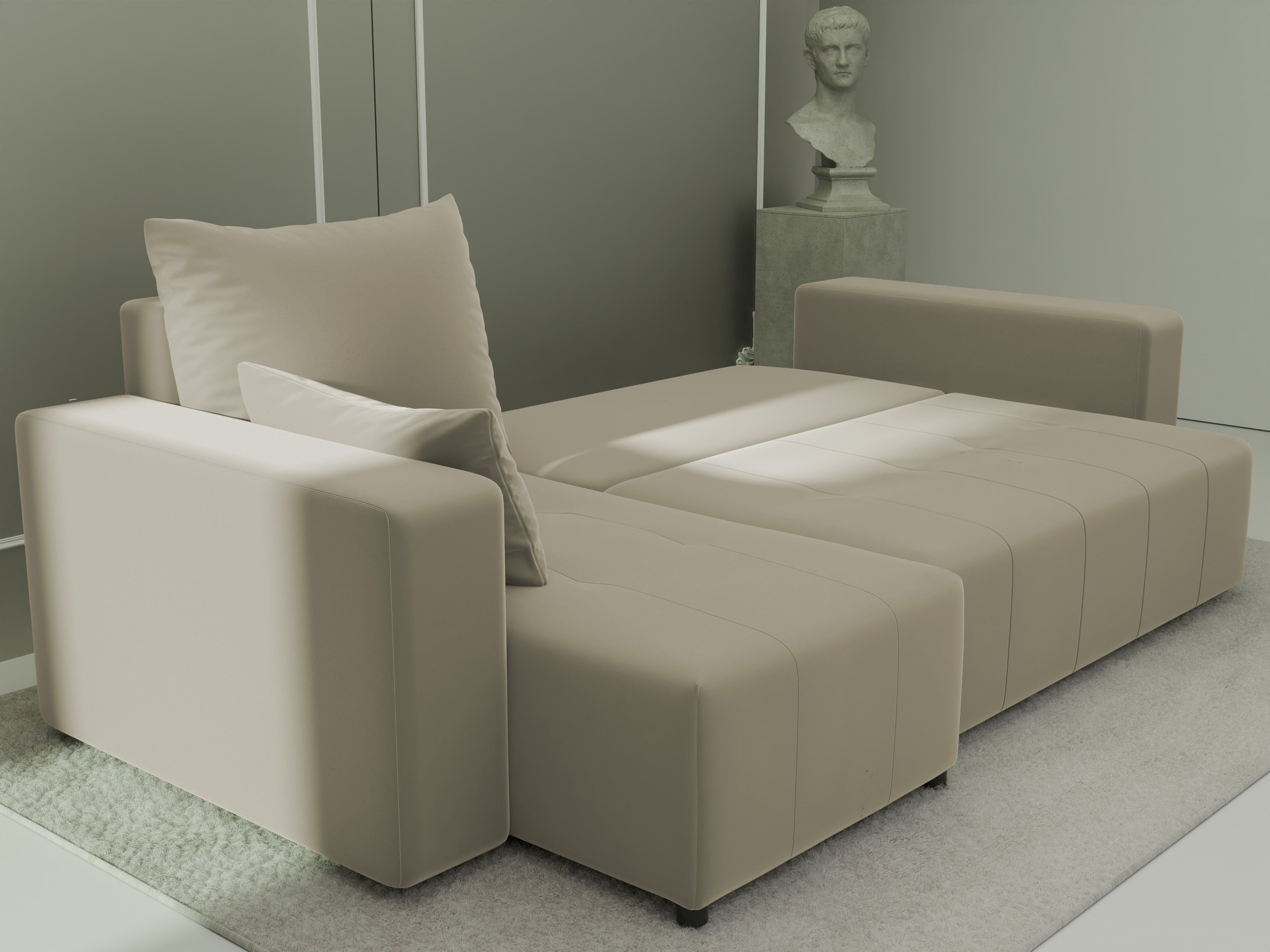 Ecksofa mit Schlaffunktion Tico Velour Royal Velvet