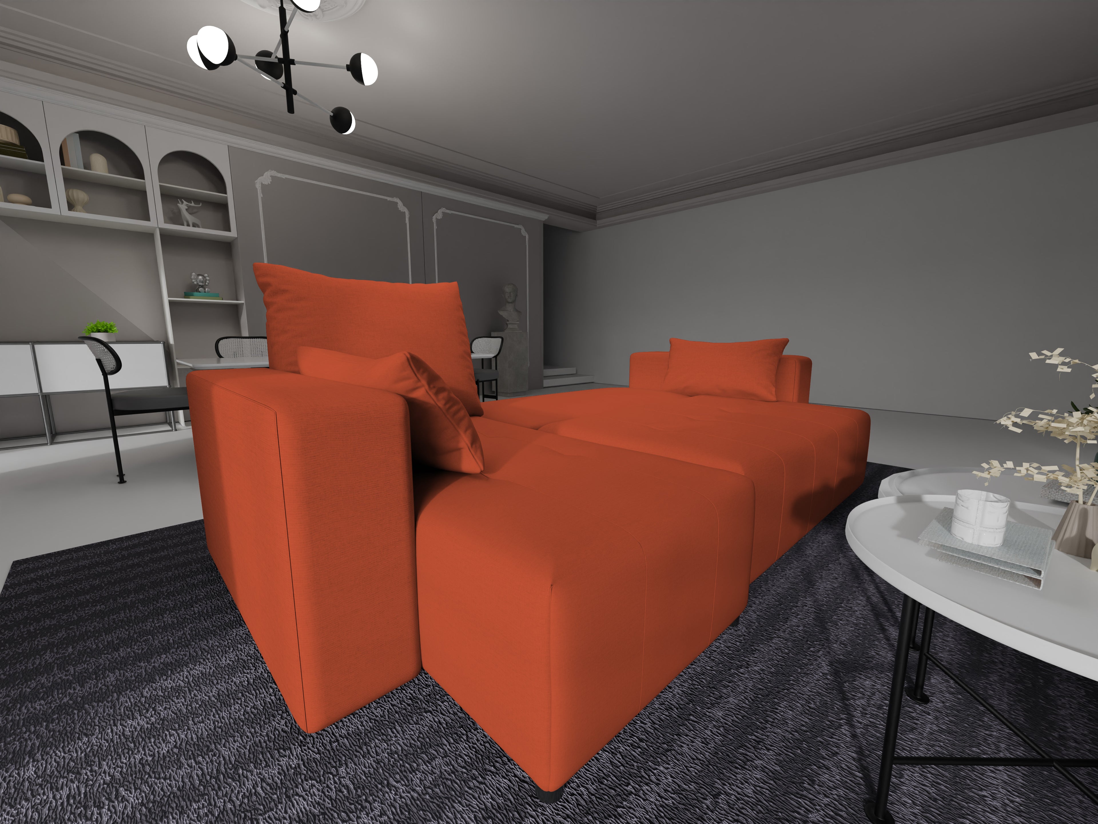 Ecksofa mit Schlaffunktion Tico Webstoff Neve