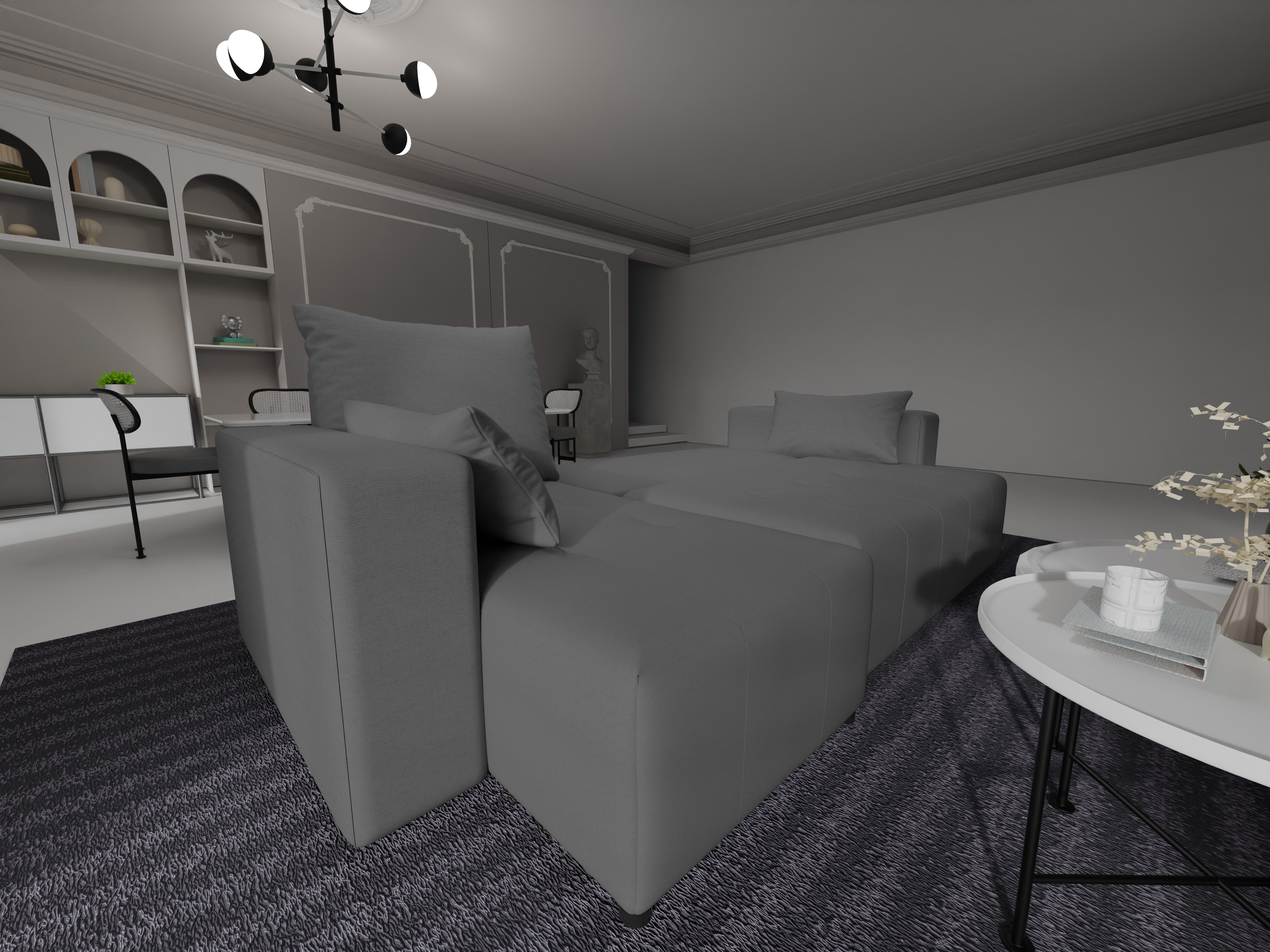 Ecksofa mit Schlaffunktion Tico Webstoff Neve