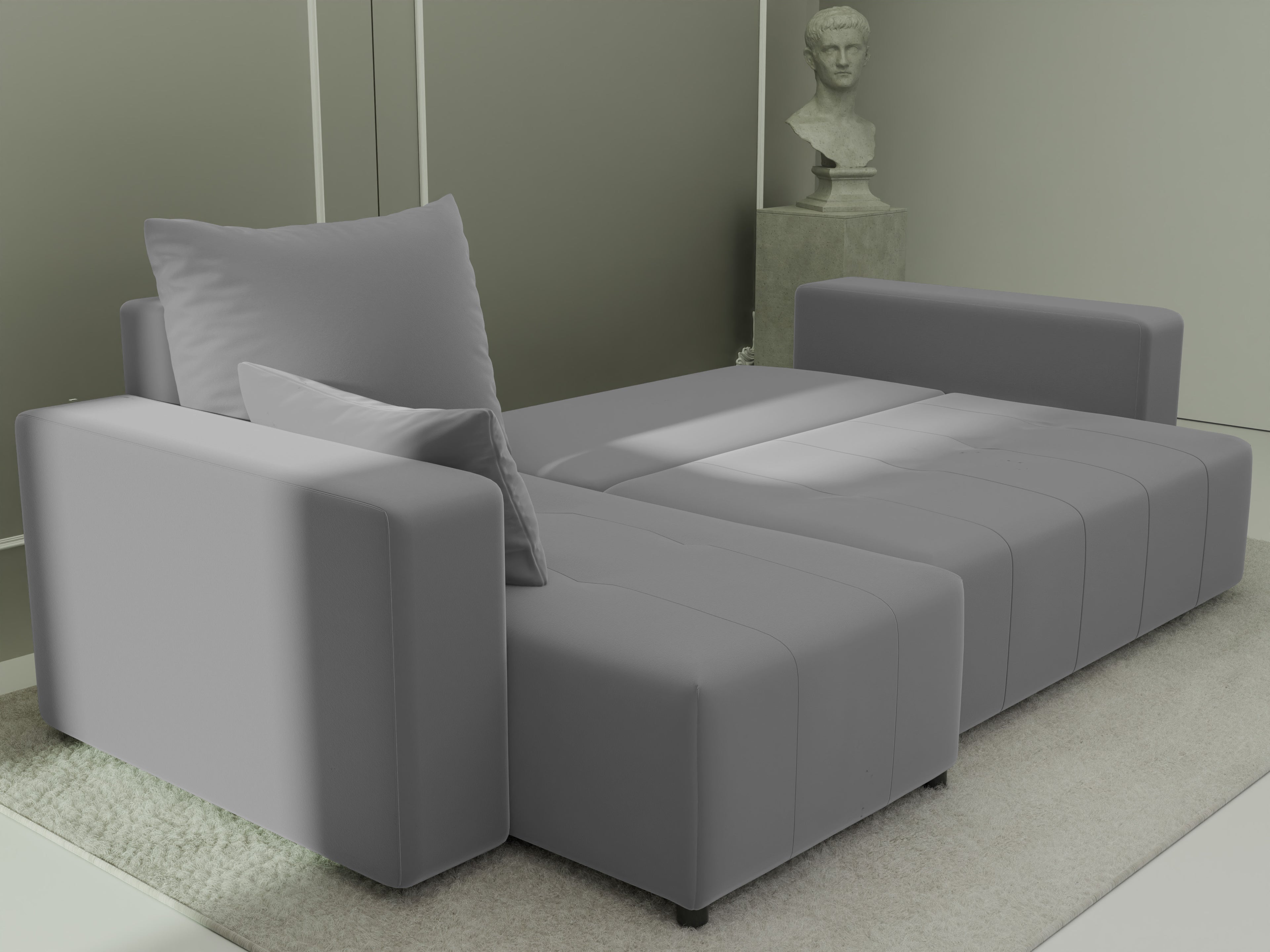 Ecksofa mit Schlaffunktion Tico Velour Royal Velvet