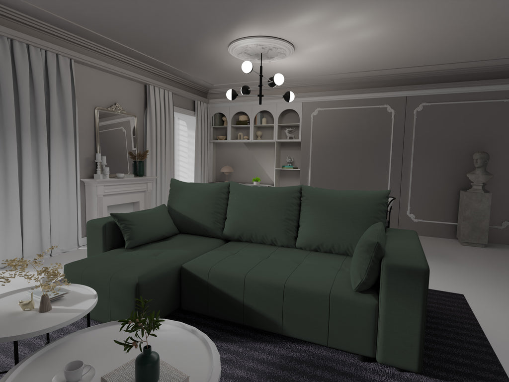 Ecksofa mit Schlaffunktion Tico Webstoff Neve