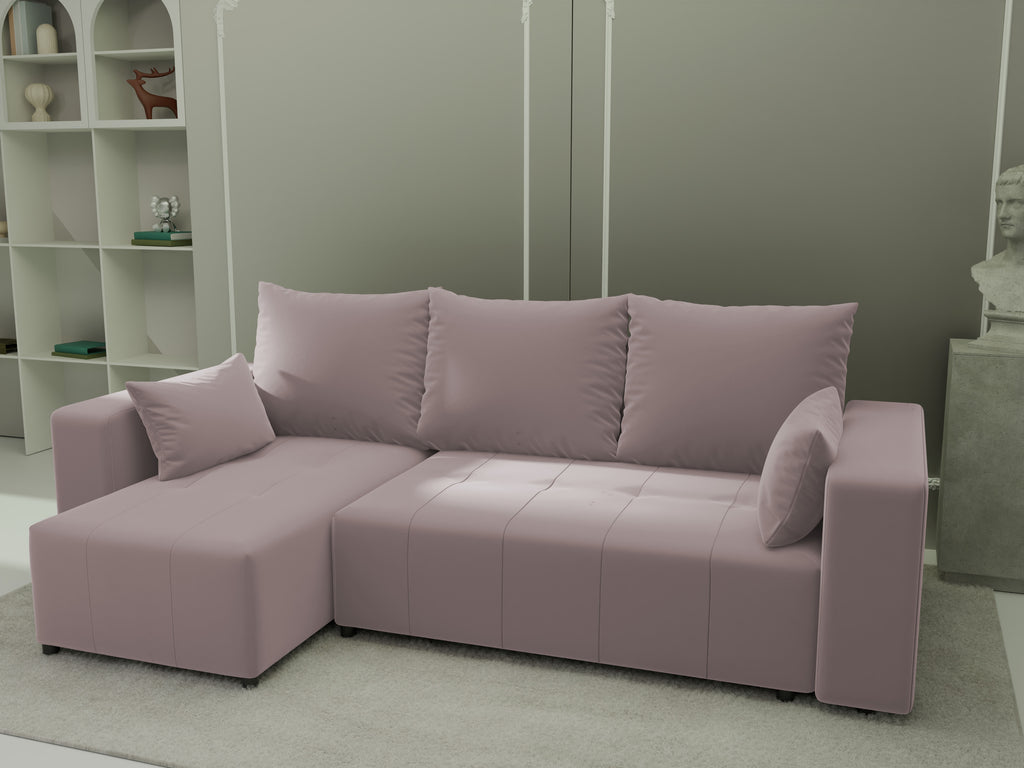 Ecksofa mit Schlaffunktion Tico Velour Royal Velvet