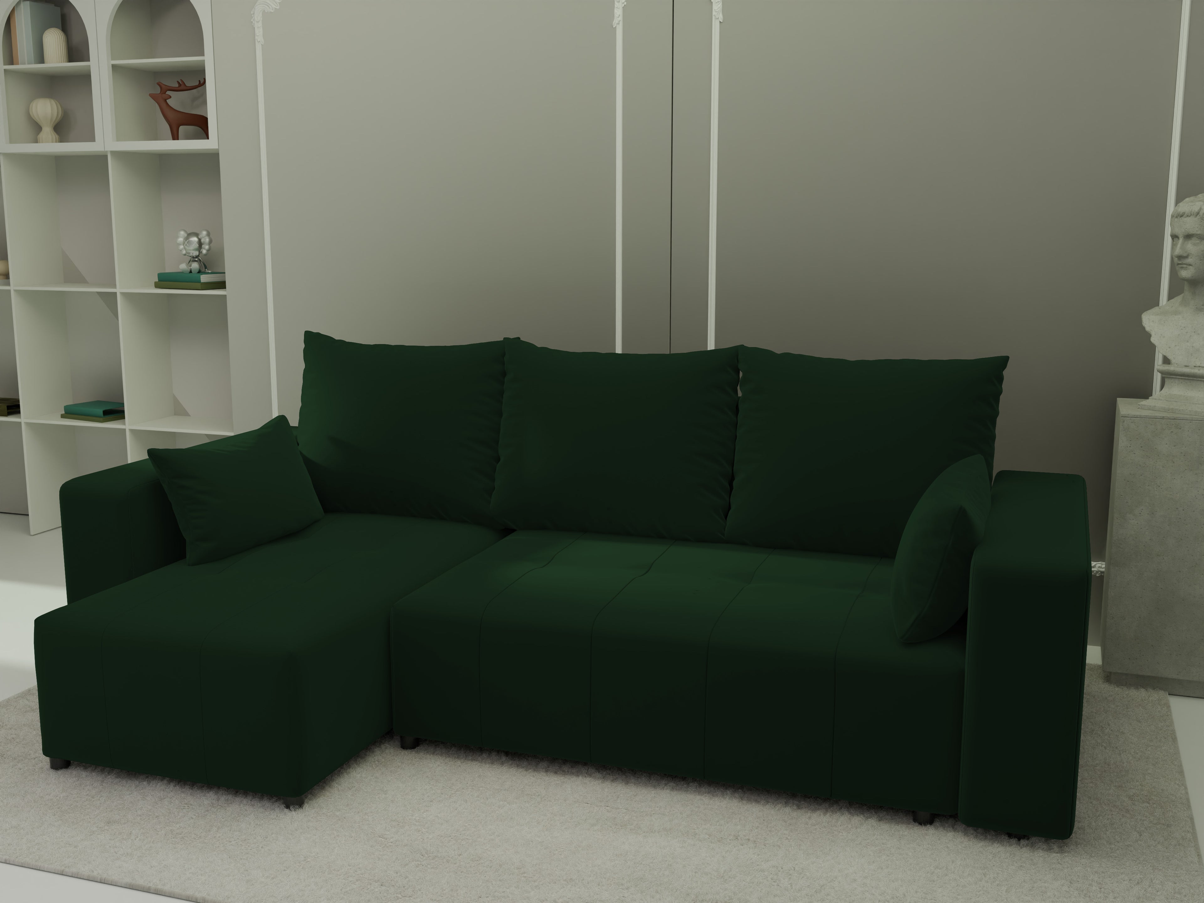 Ecksofa mit Schlaffunktion Tico Velour Royal Velvet