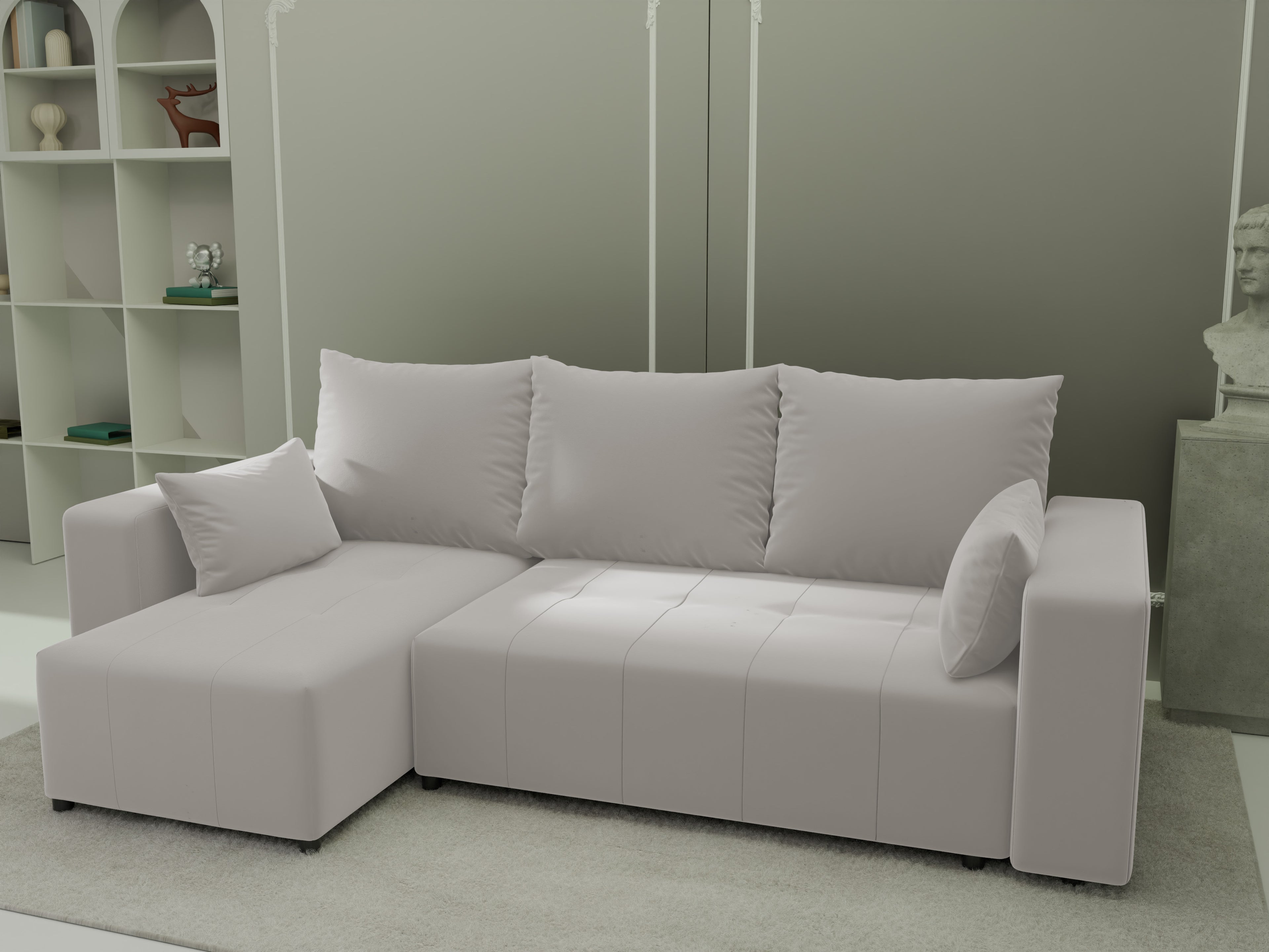 Ecksofa mit Schlaffunktion Tico Velour Royal Velvet