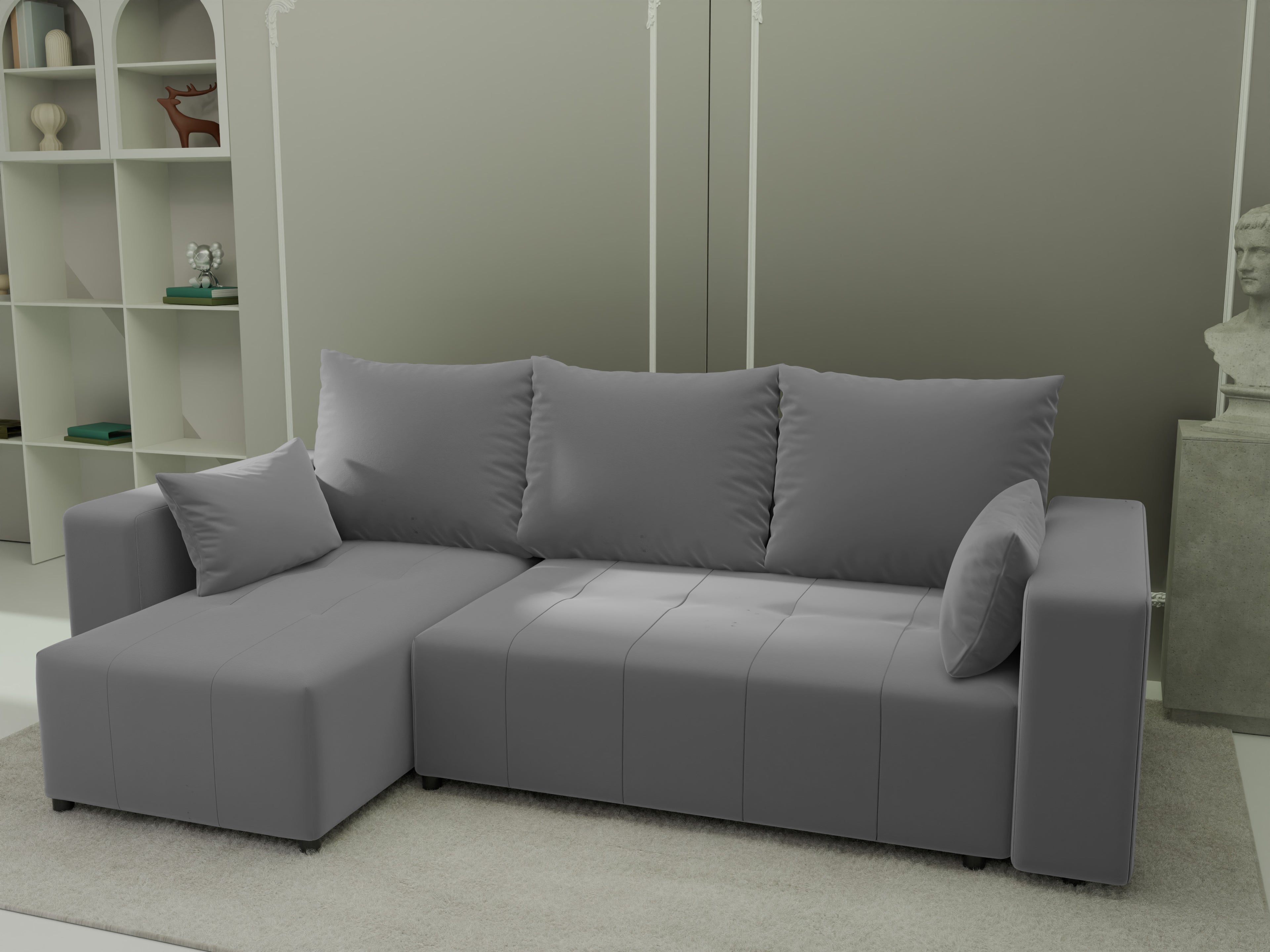 Ecksofa mit Schlaffunktion Tico Velour Royal Velvet