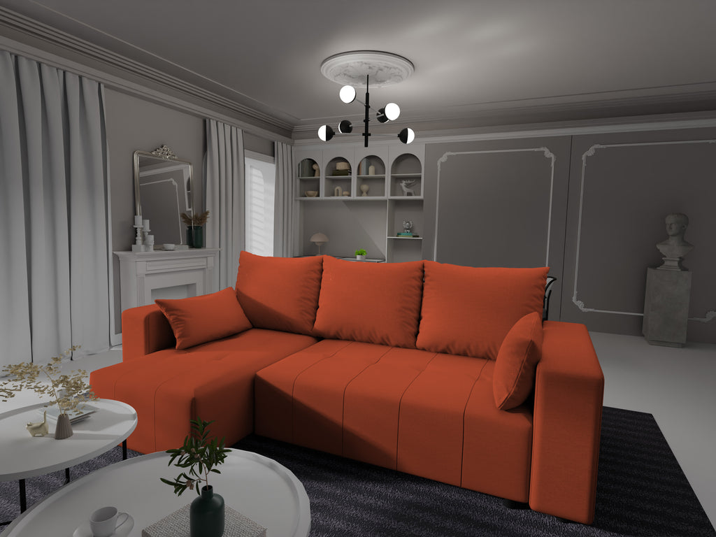 Ecksofa mit Schlaffunktion Tico Webstoff Neve