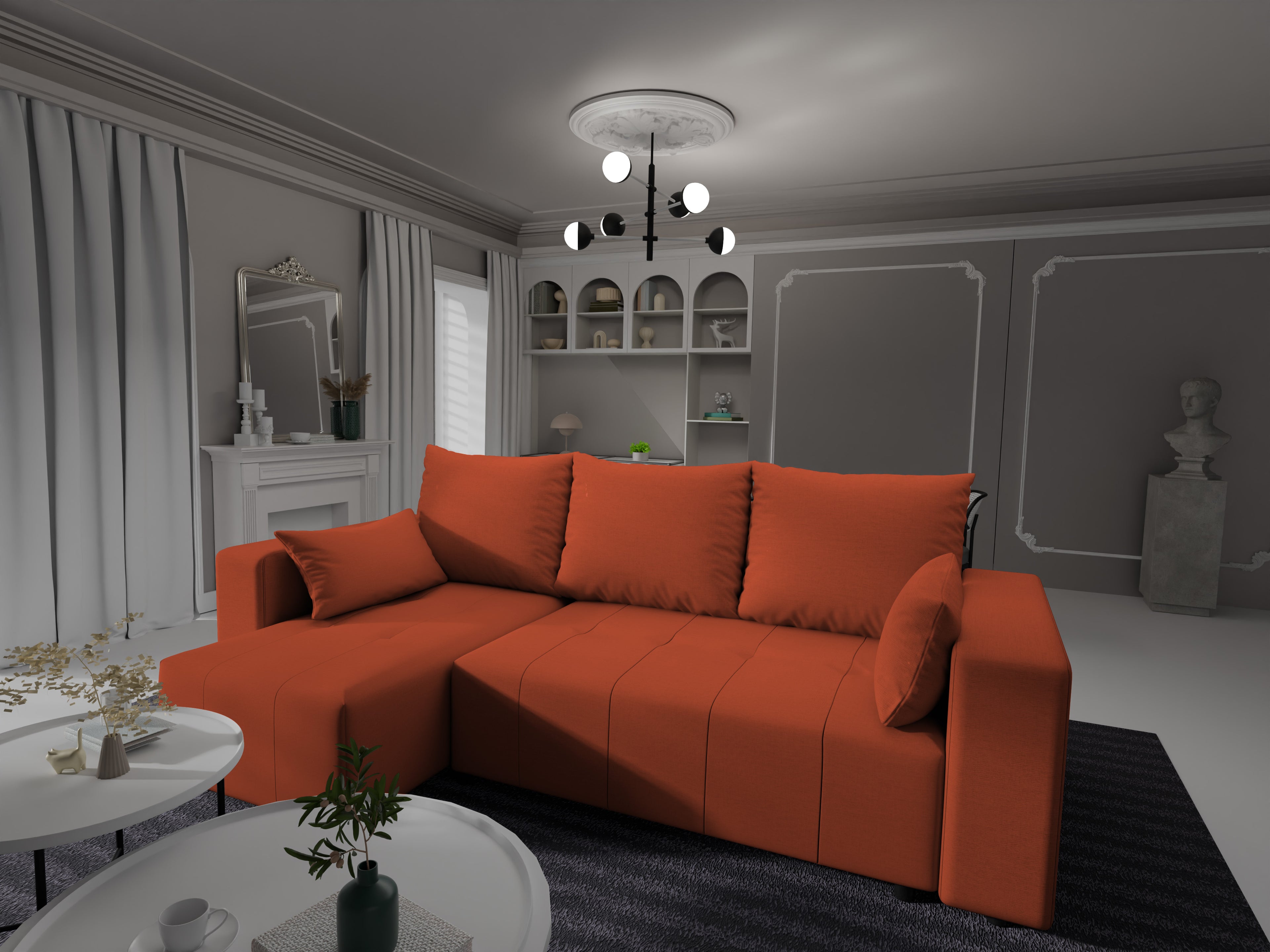 Ecksofa mit Schlaffunktion Tico Webstoff Neve