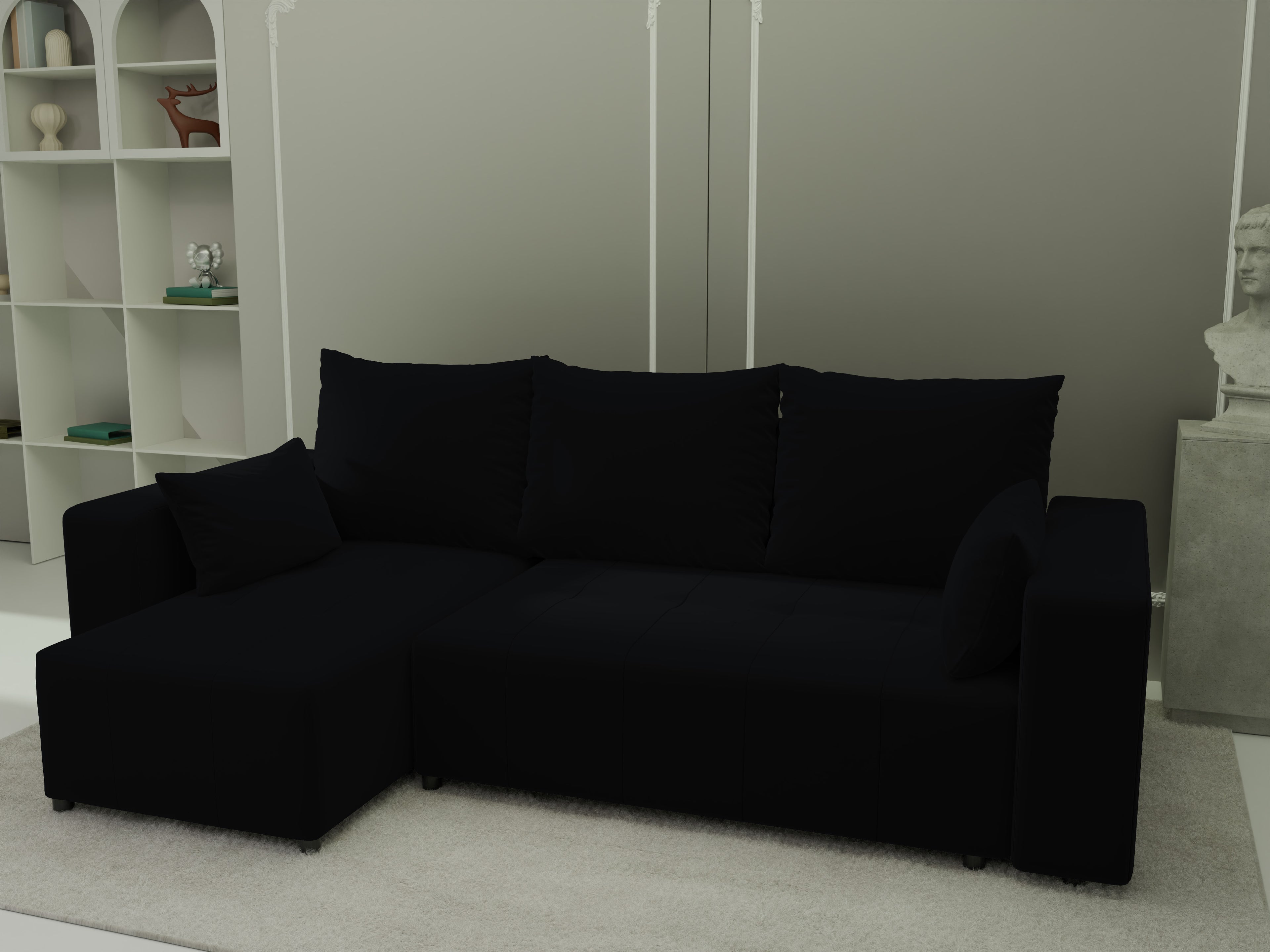 Ecksofa mit Schlaffunktion Tico Velour Royal Velvet