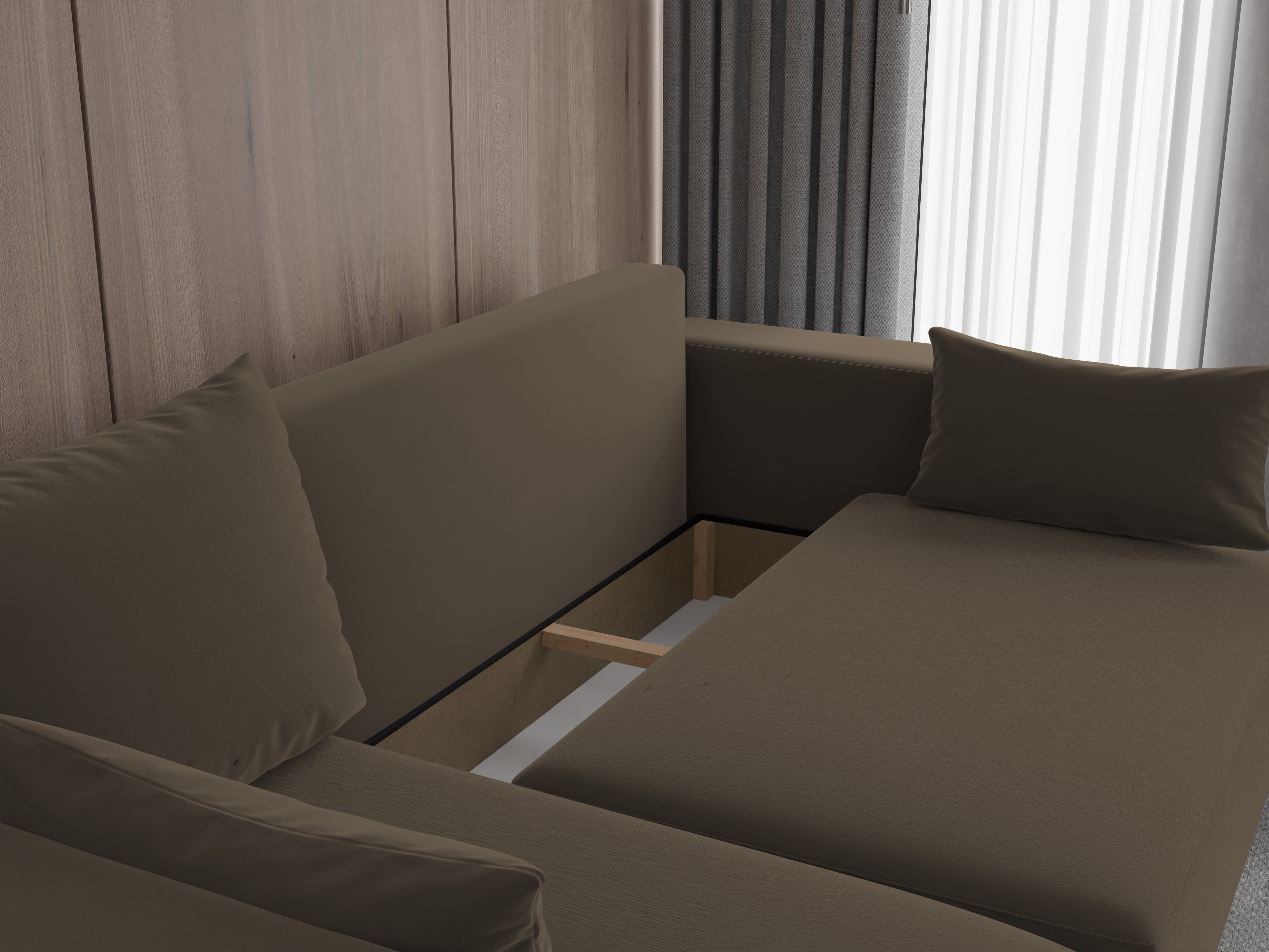 Ecksofa mit Schlaffunktion Tivo Velour Velo