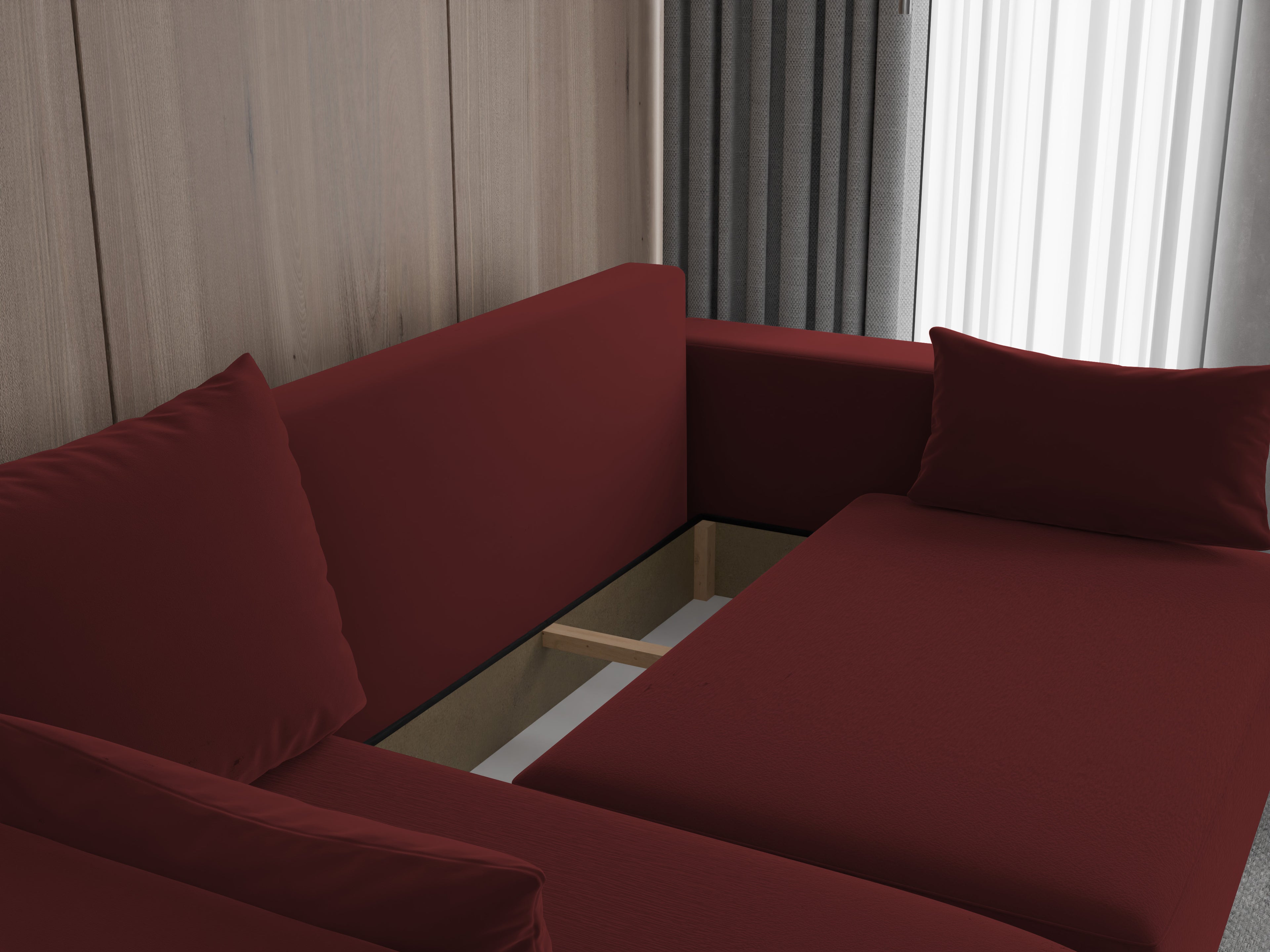 Ecksofa mit Schlaffunktion Tivo Velour Velo