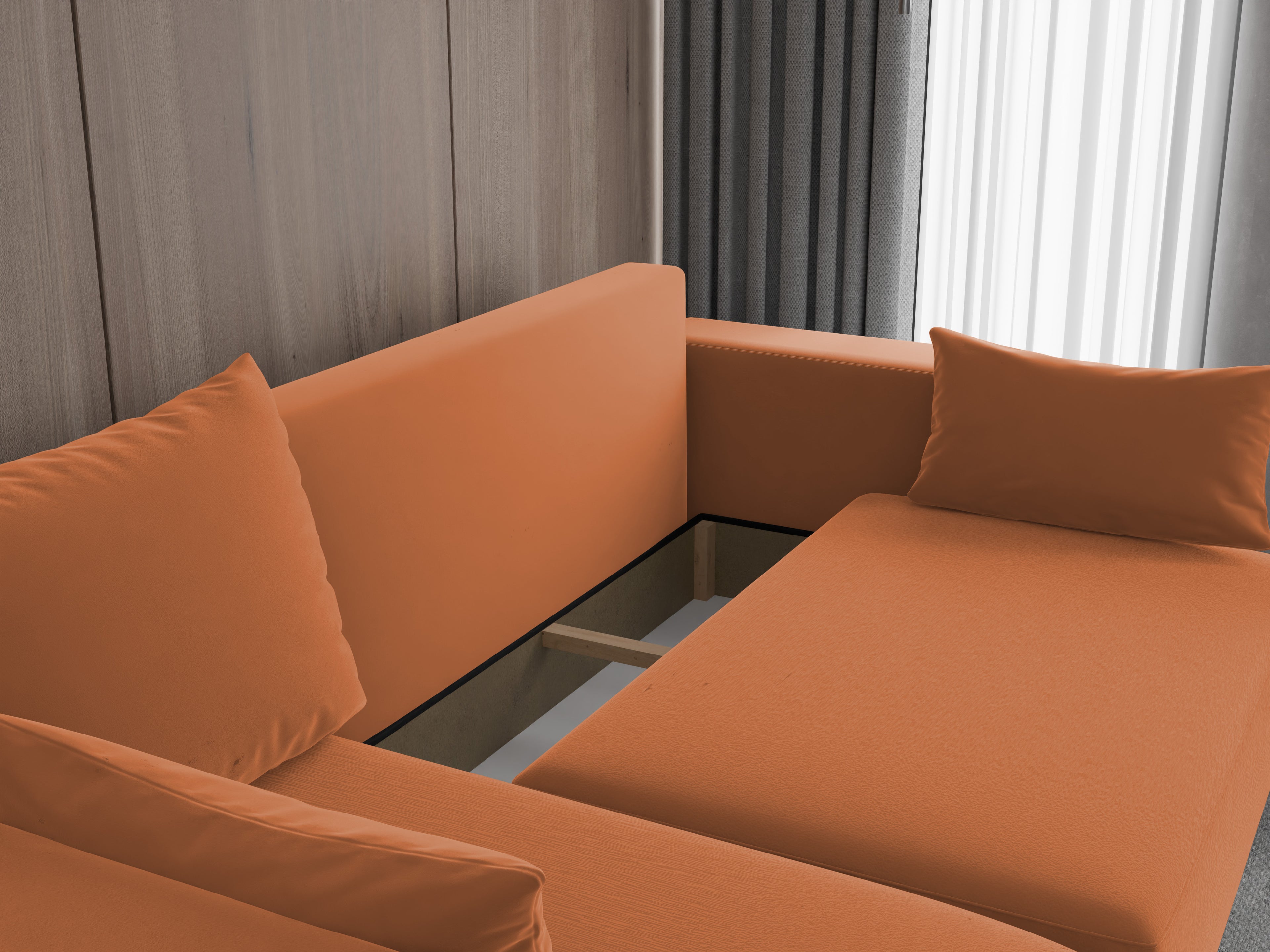 Ecksofa mit Schlaffunktion Tivo Velour Velo