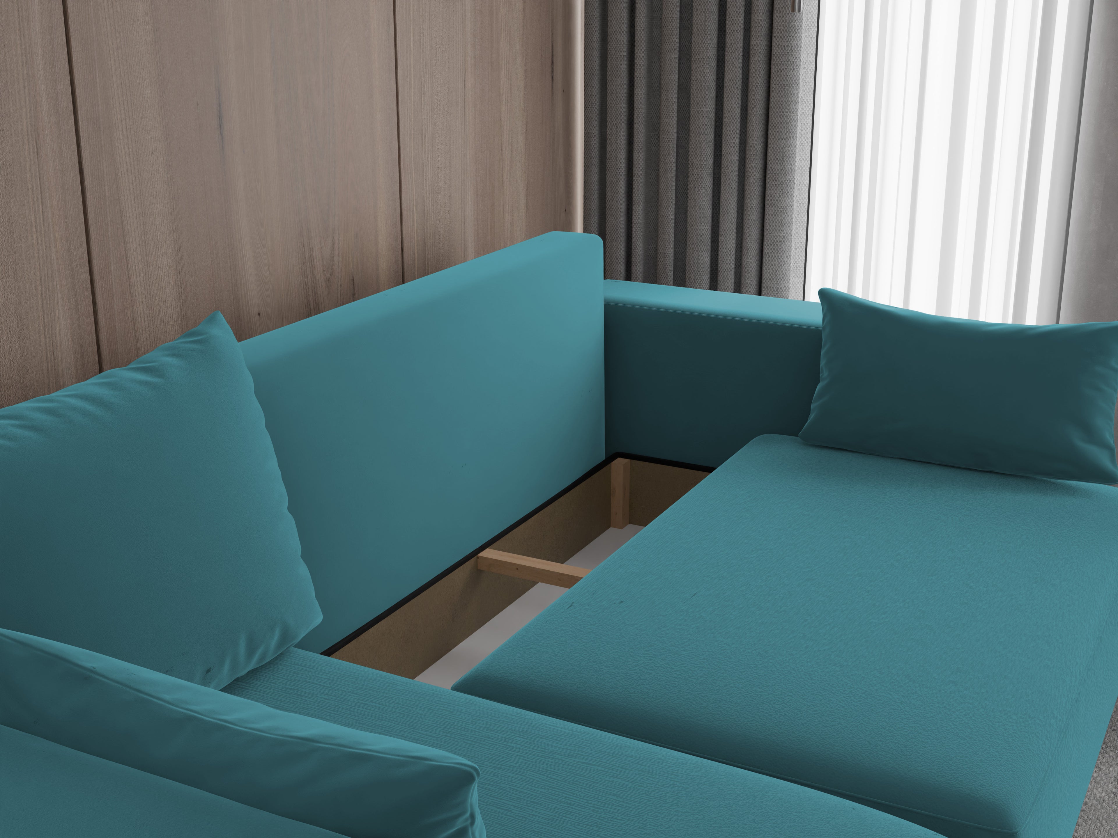 Ecksofa mit Schlaffunktion Tivo Velour Velo