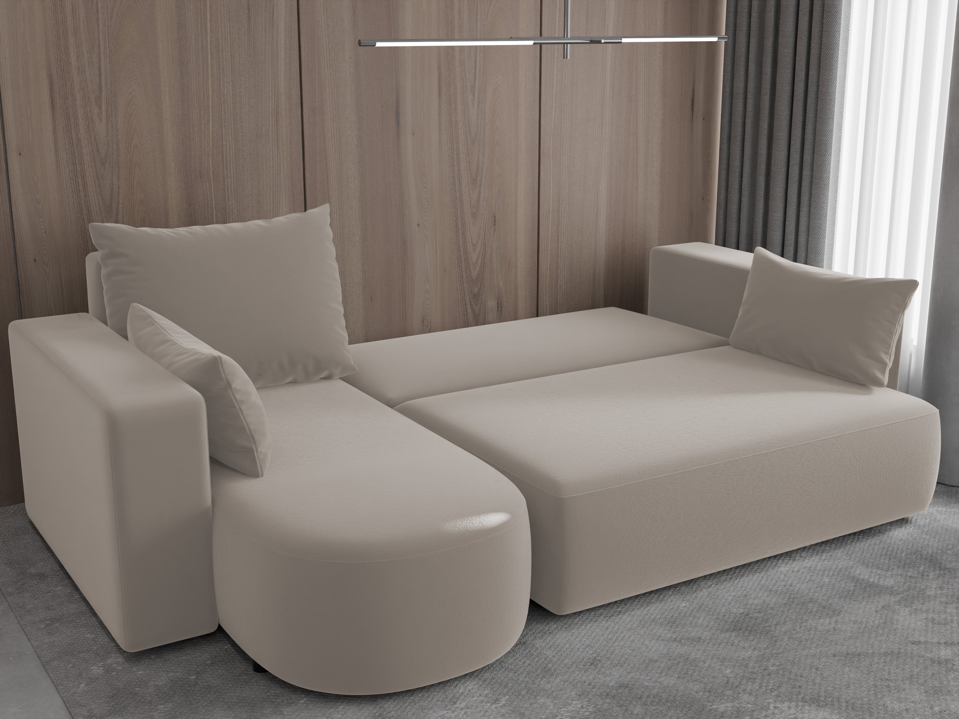 Ecksofa mit Schlaffunktion Tivo Velour Velo