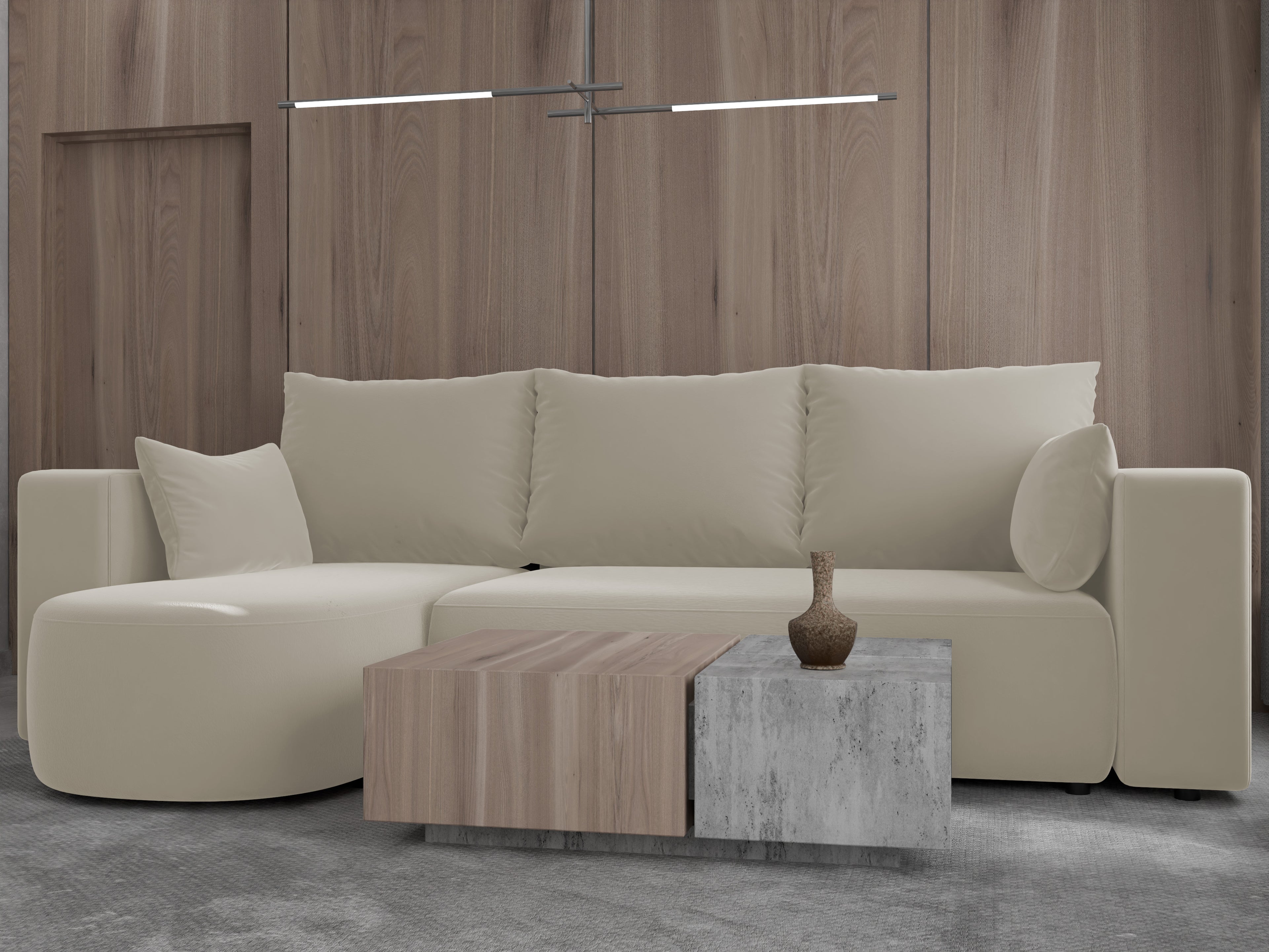 Ecksofa mit Schlaffunktion Tivo Velour Velo