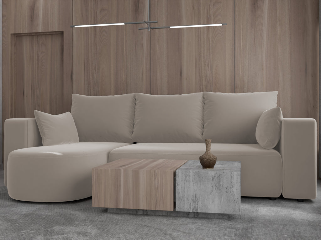 Ecksofa mit Schlaffunktion Tivo Velour Velo