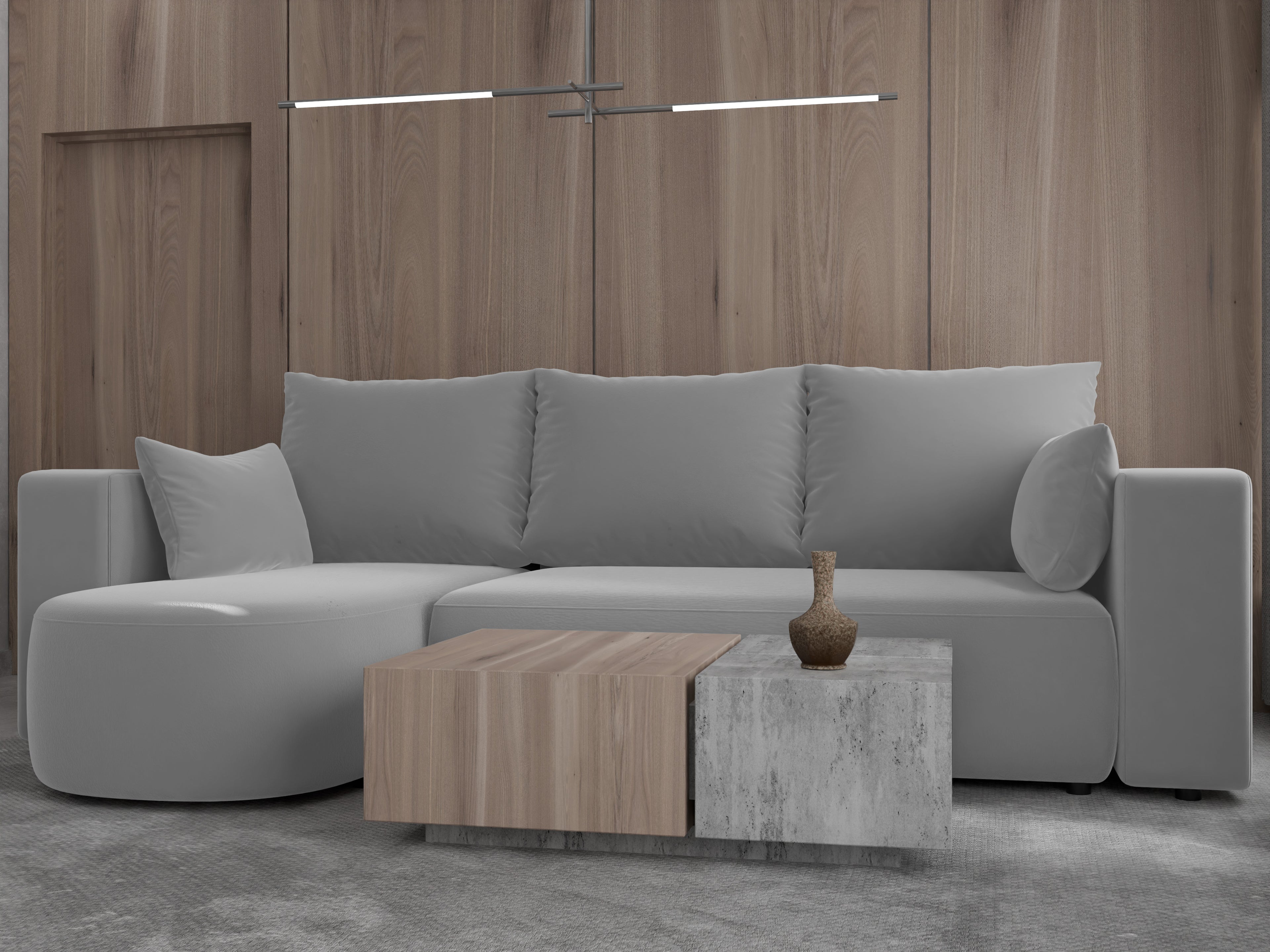 Ecksofa mit Schlaffunktion Tivo Velour Velo