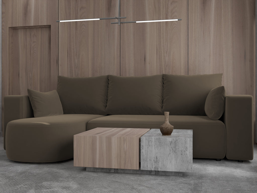 Ecksofa mit Schlaffunktion Tivo Velour Velo