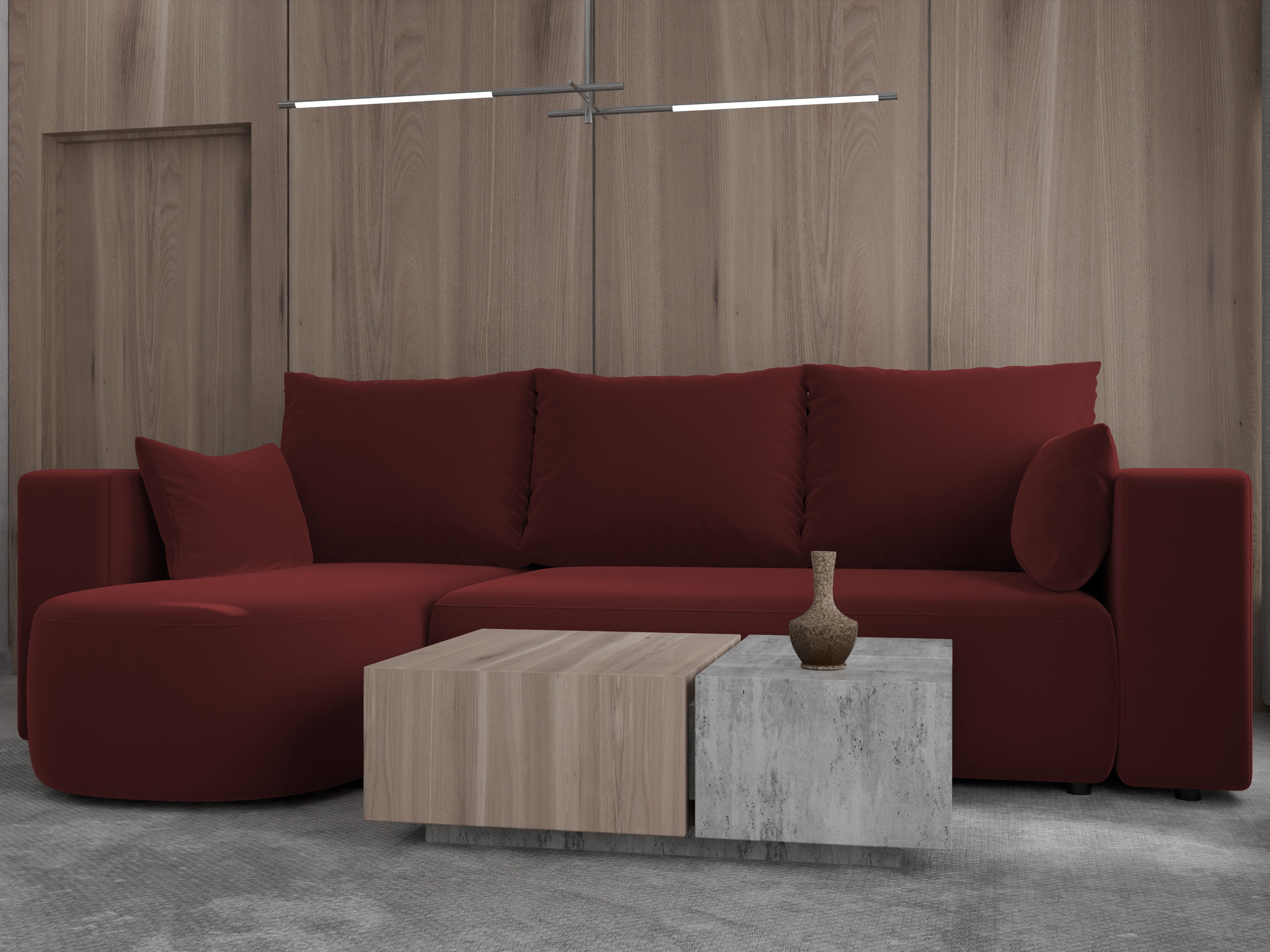 Ecksofa mit Schlaffunktion Tivo Velour Velo