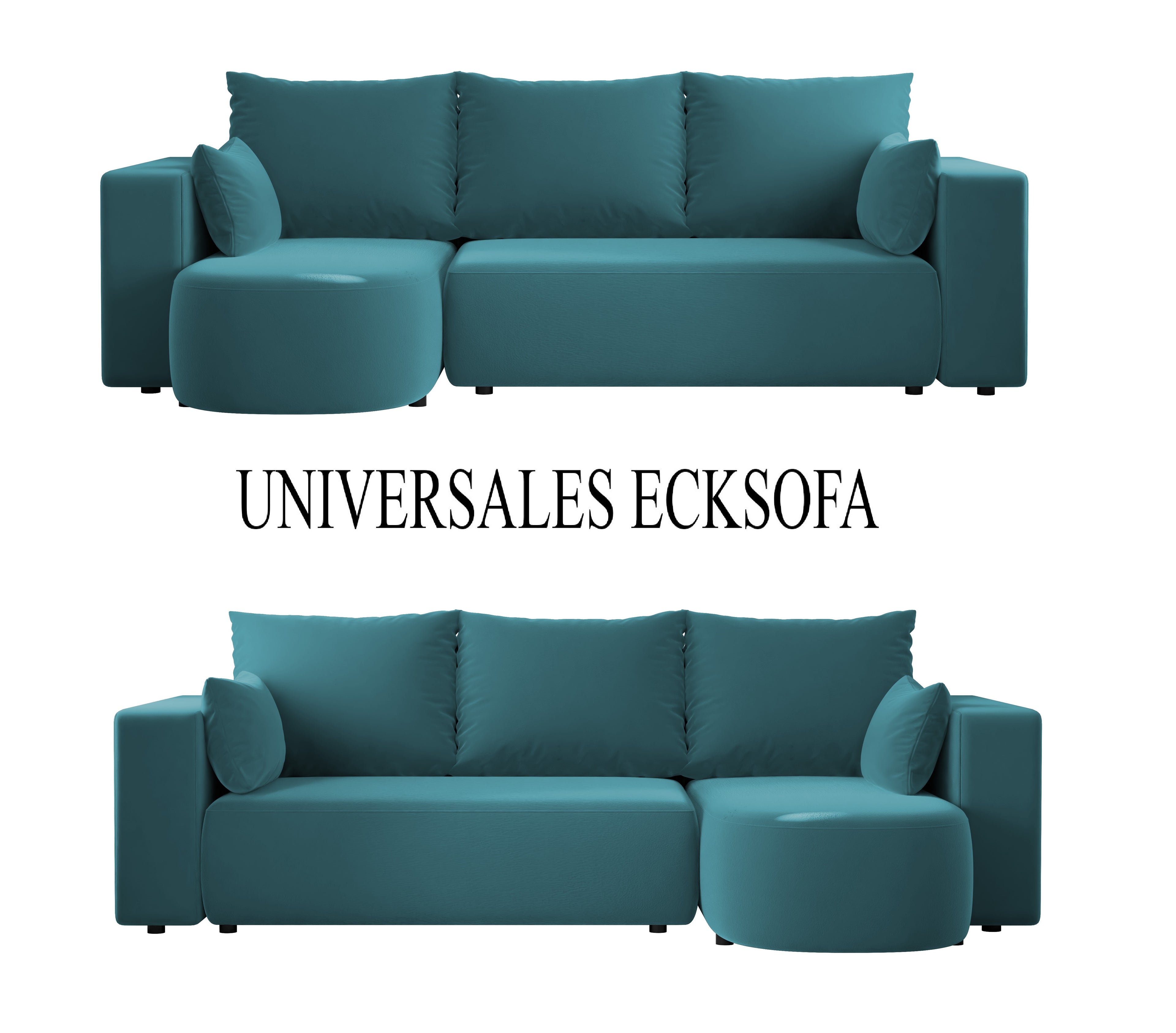 Ecksofa mit Schlaffunktion Tivo Velour Velo