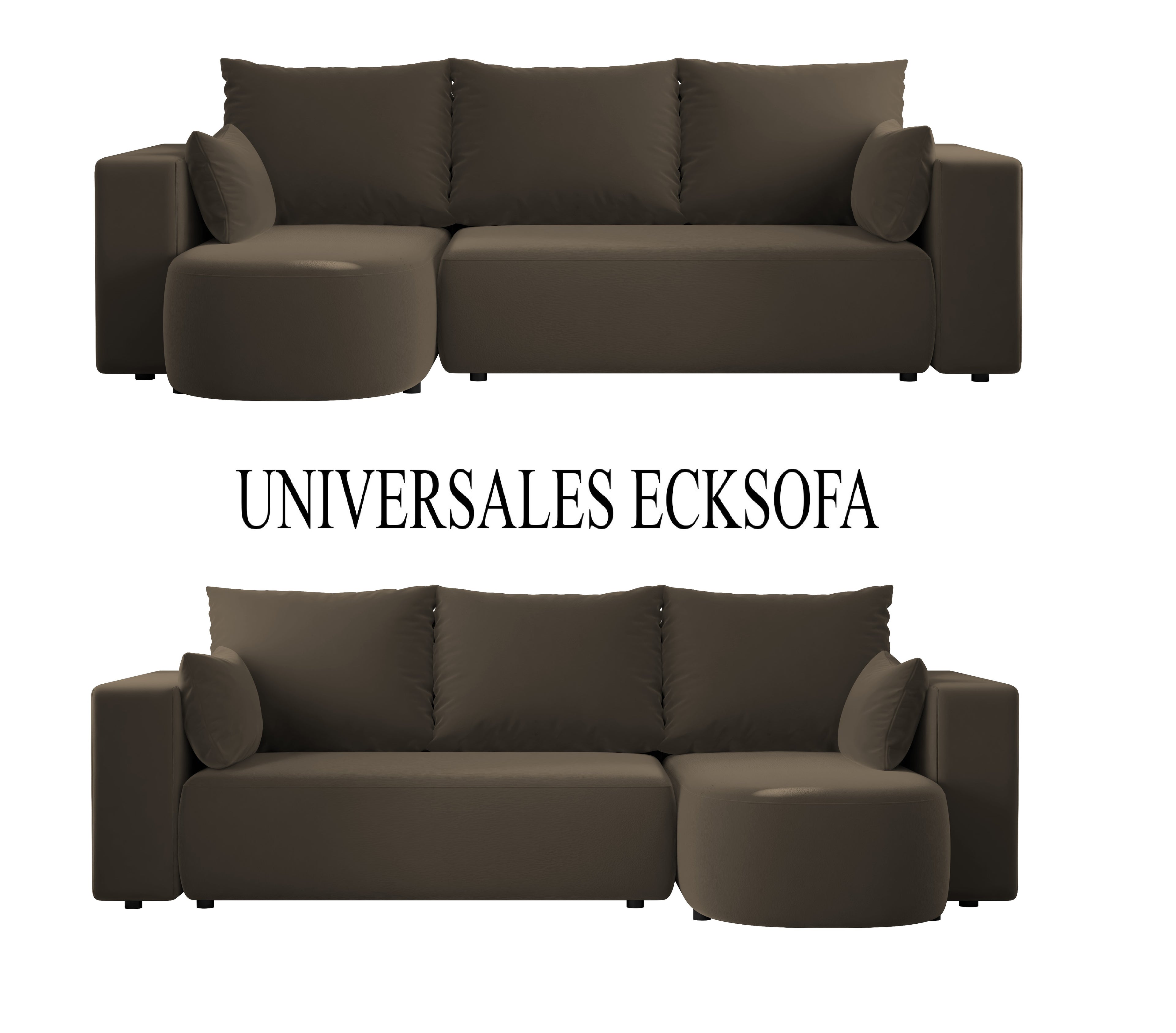 Ecksofa mit Schlaffunktion Tivo Velour Velo