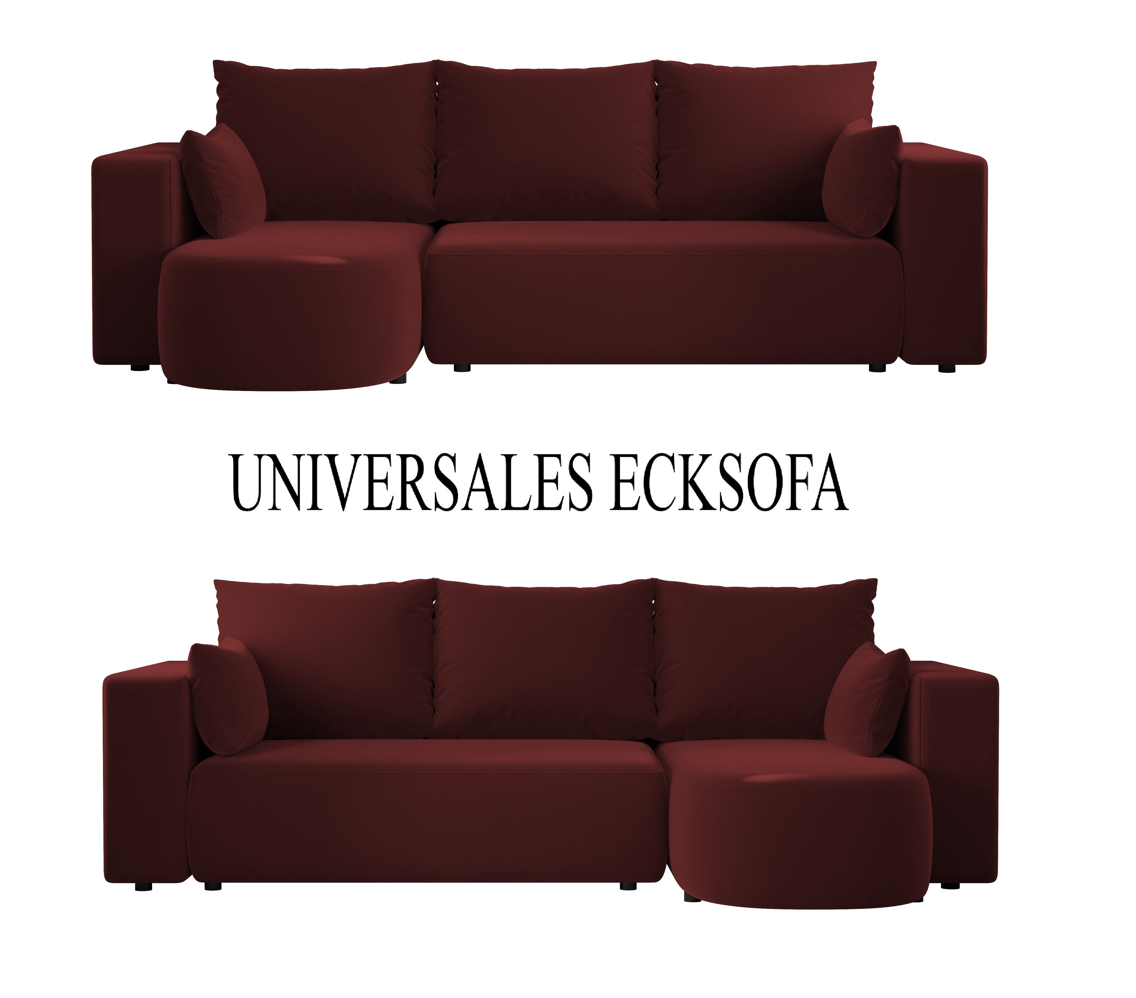 Ecksofa mit Schlaffunktion Tivo Velour Velo