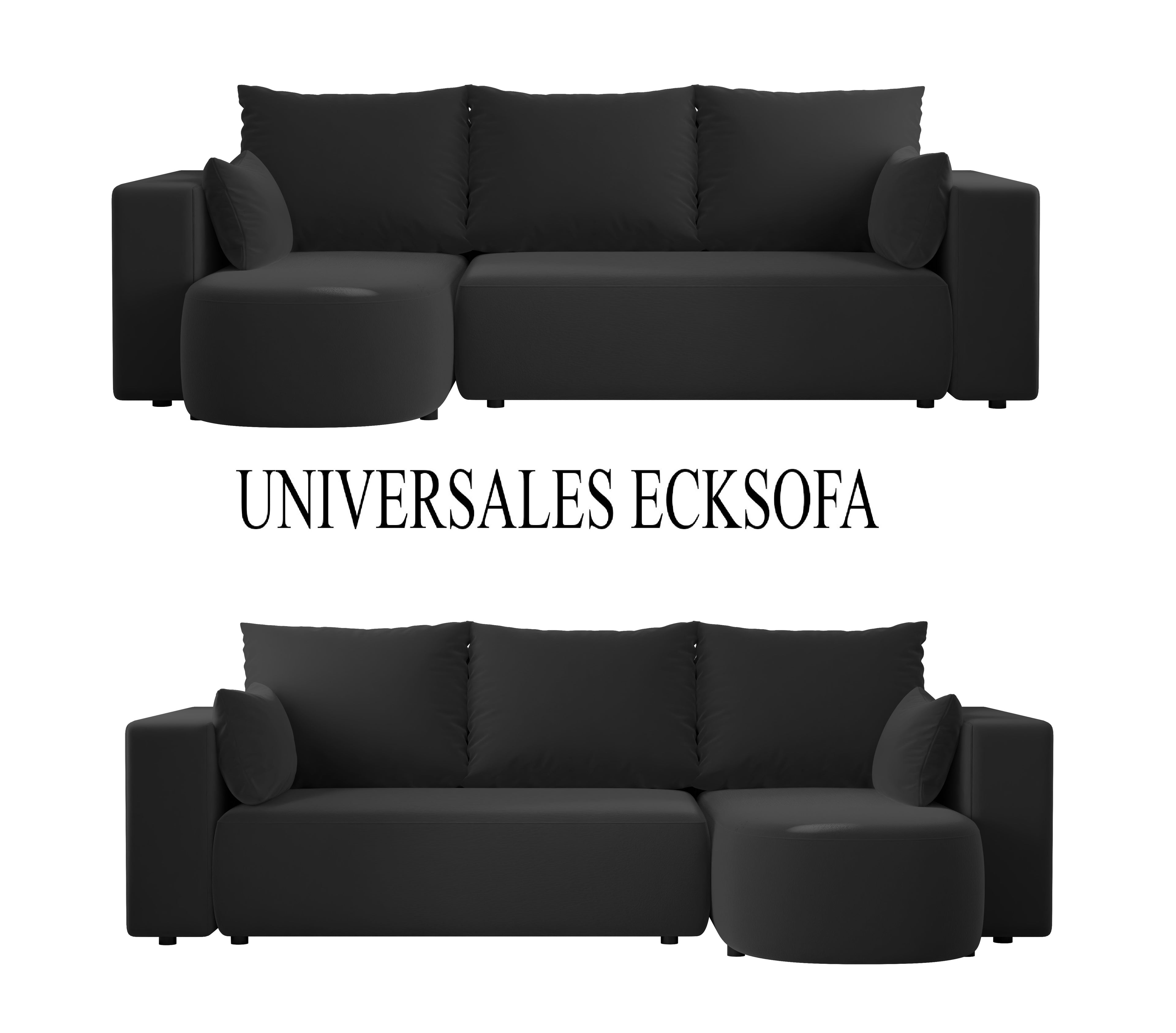 Ecksofa mit Schlaffunktion Tivo Velour Velo