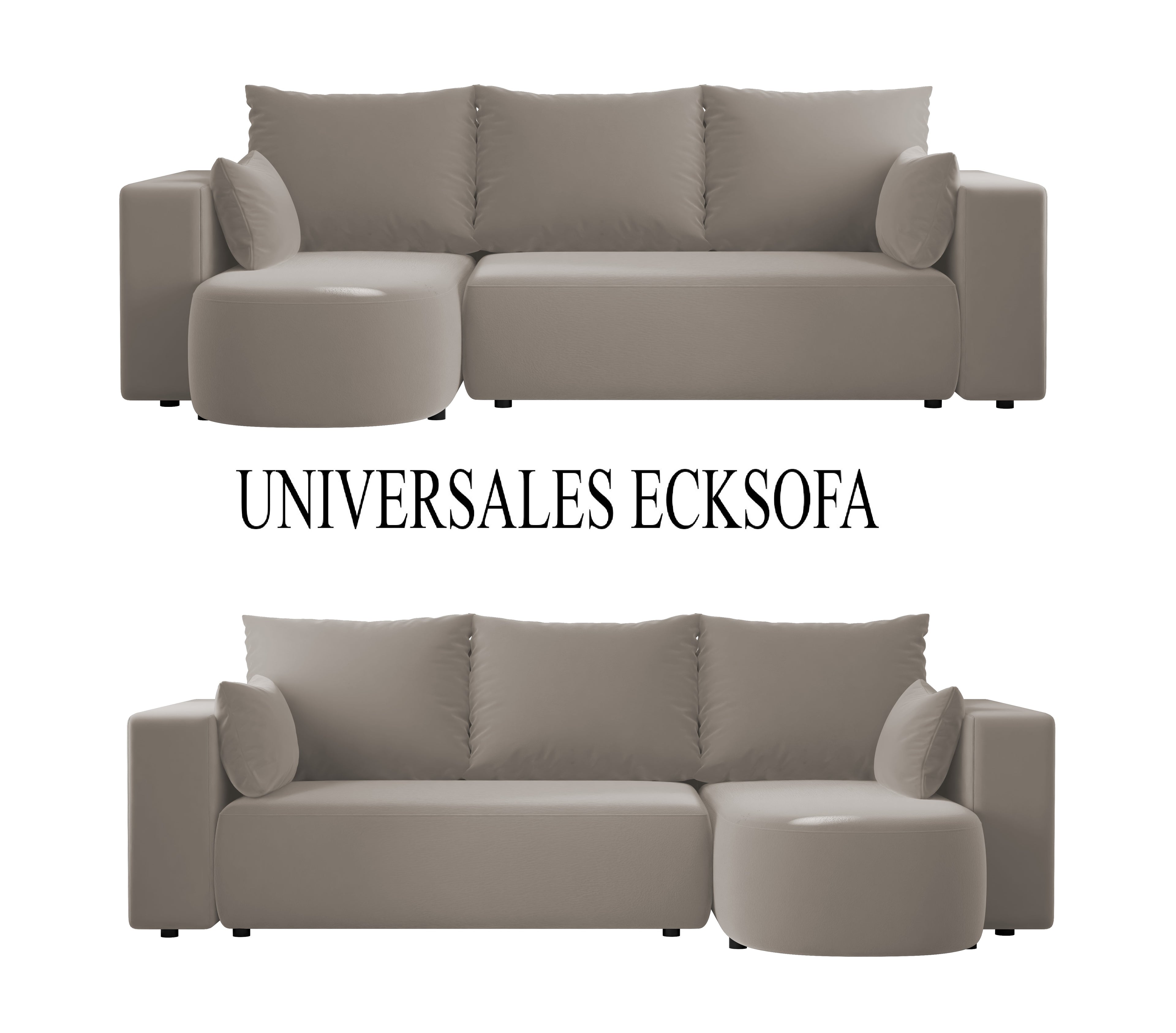 Ecksofa mit Schlaffunktion Tivo Velour Velo