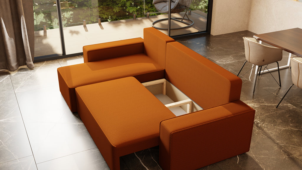 Ecksofa mit Schlaffunktion Tobi Cord Onega