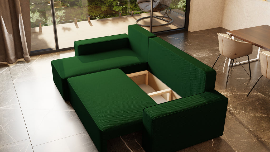 Ecksofa mit Schlaffunktion Tobi Cord Onega