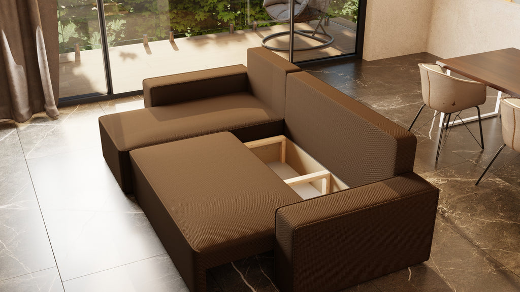 Ecksofa mit Schlaffunktion Tobi Cord Onega