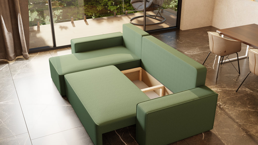 Ecksofa mit Schlaffunktion Tobi Cord Onega