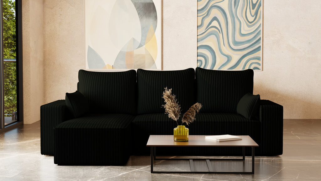 Ecksofa mit Schlaffunktion Tobi Cord Felipo