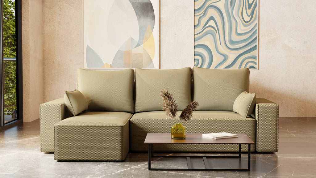 Ecksofa mit Schlaffunktion Tobi Cord Onega