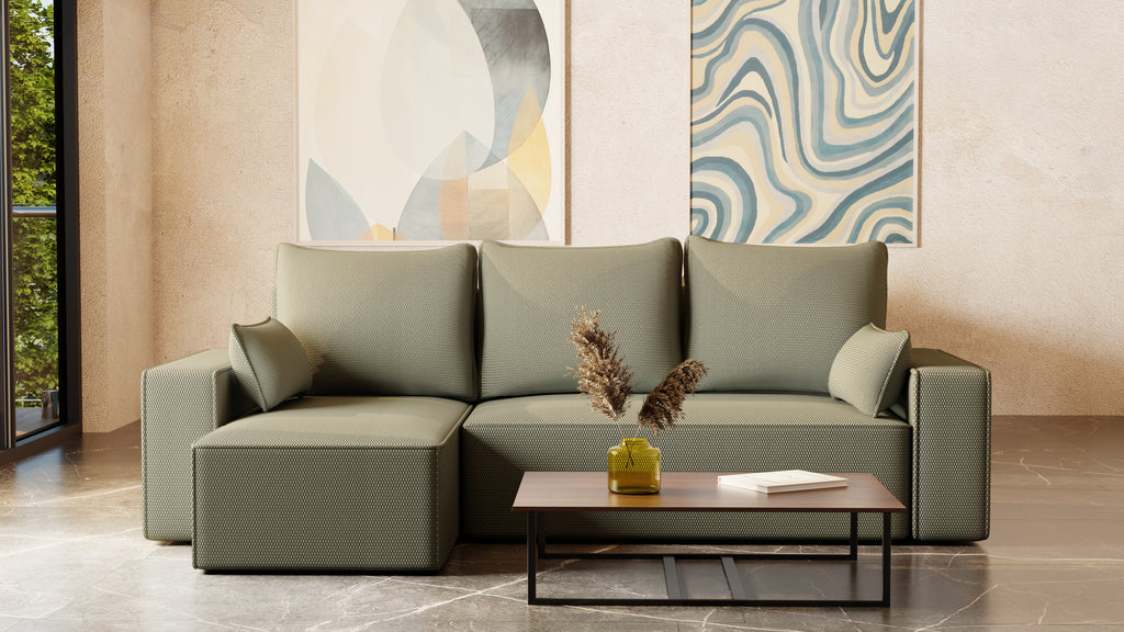 Ecksofa mit Schlaffunktion Tobi Cord Onega